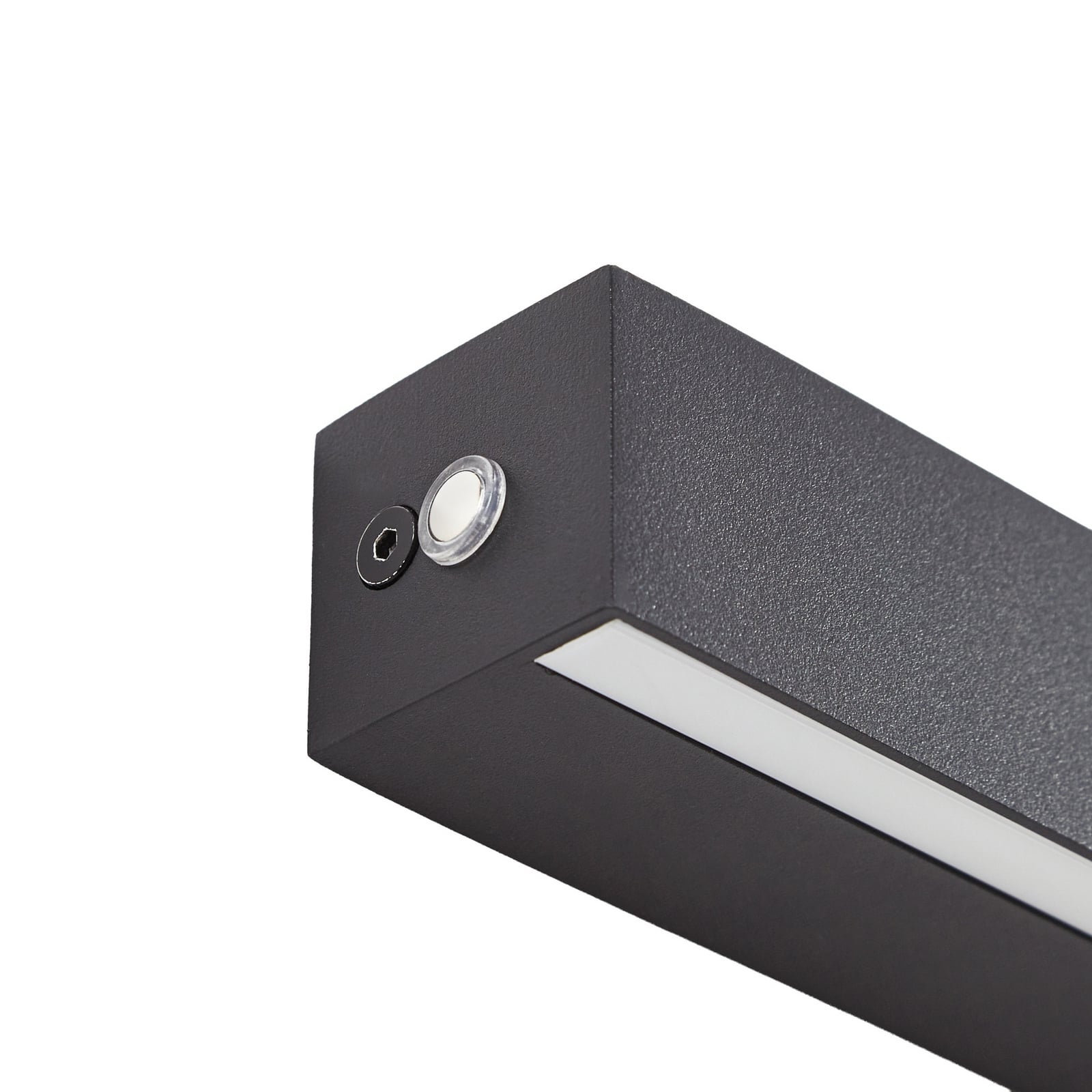 Lucande LED-vegglampe Kinsley, 90 cm, svart, dimbar, CCT Lucande LED-vegglampe Kinsley, 90 cm, svart, dimbar, CCT