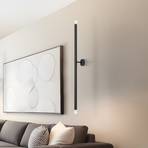Tubo wall light, black, two-bulb height 100 cm