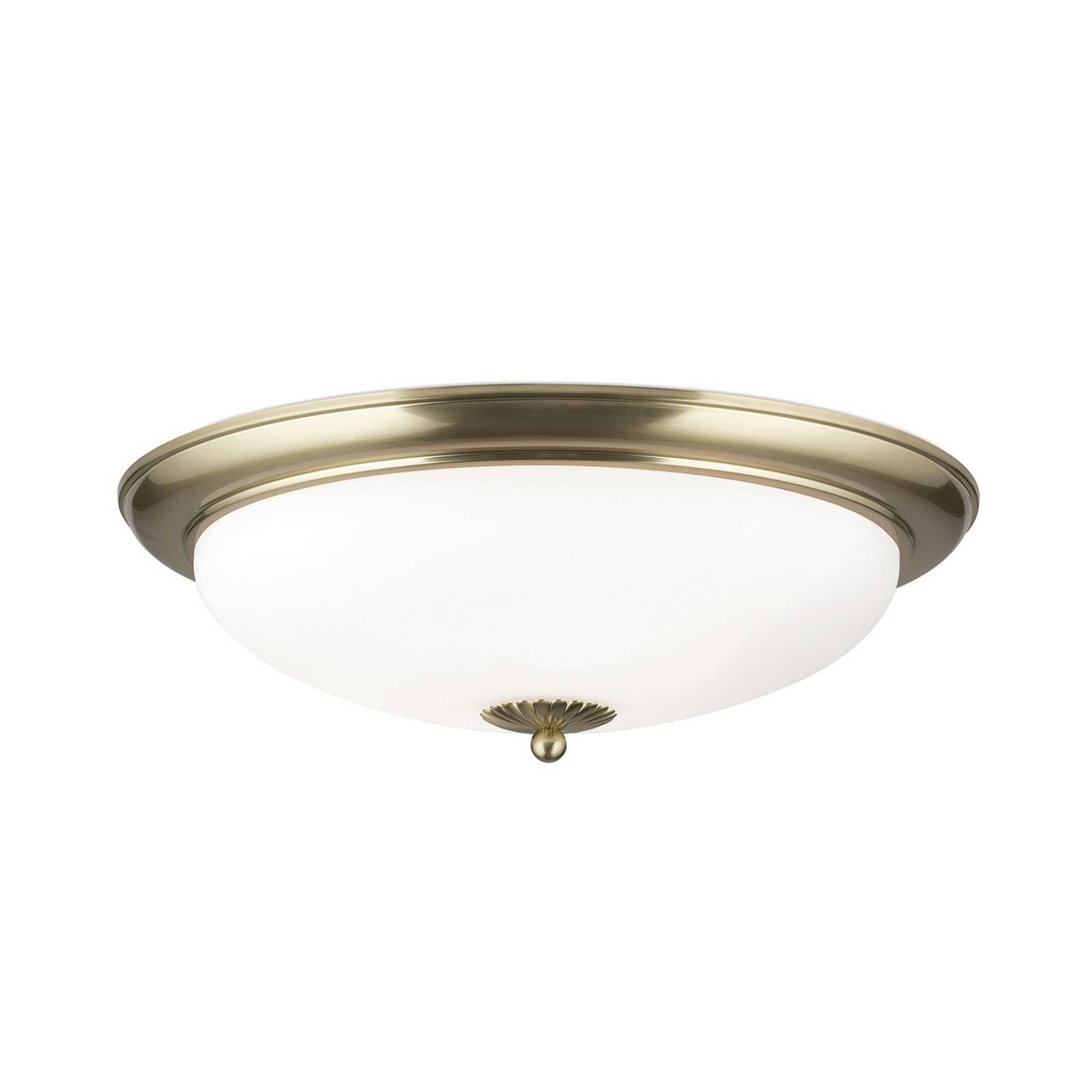 Deckenleuchte Empire, Ø 48 cm, messing, Glas opal matt