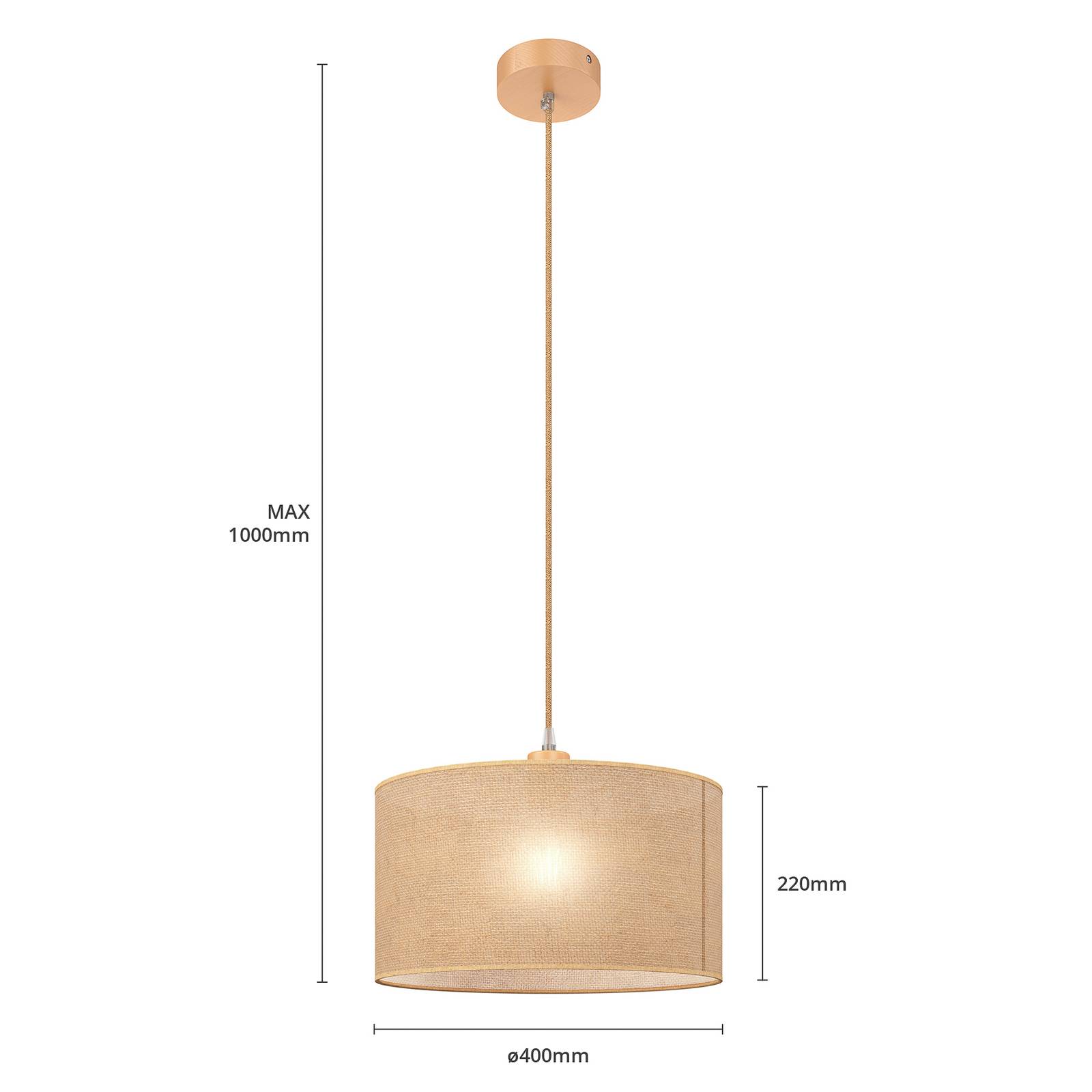 Lampa wisząca Senso, okrągła, Ø 40 cm