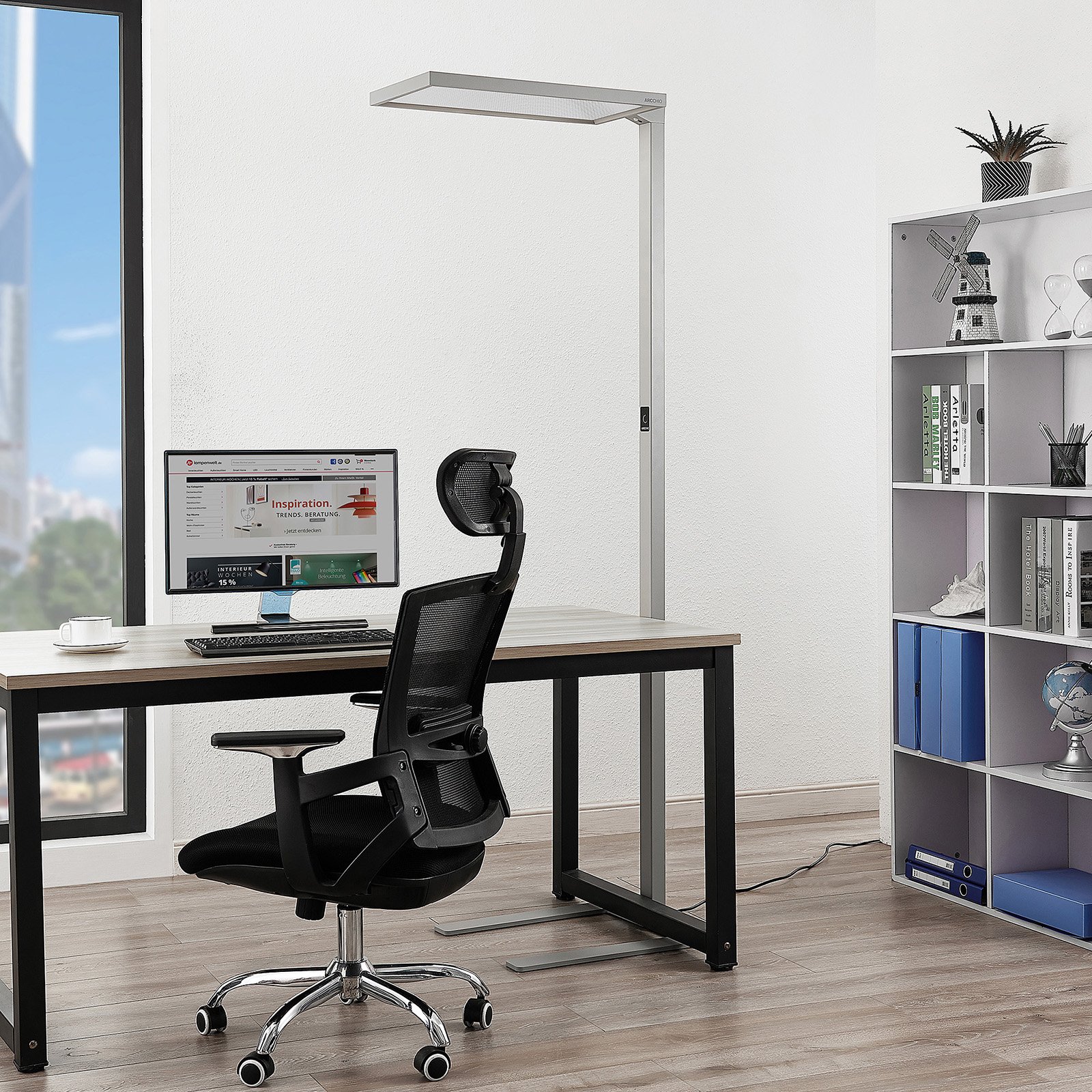 Nelus Vloerlamp w/Sensor Silver - Arcchio