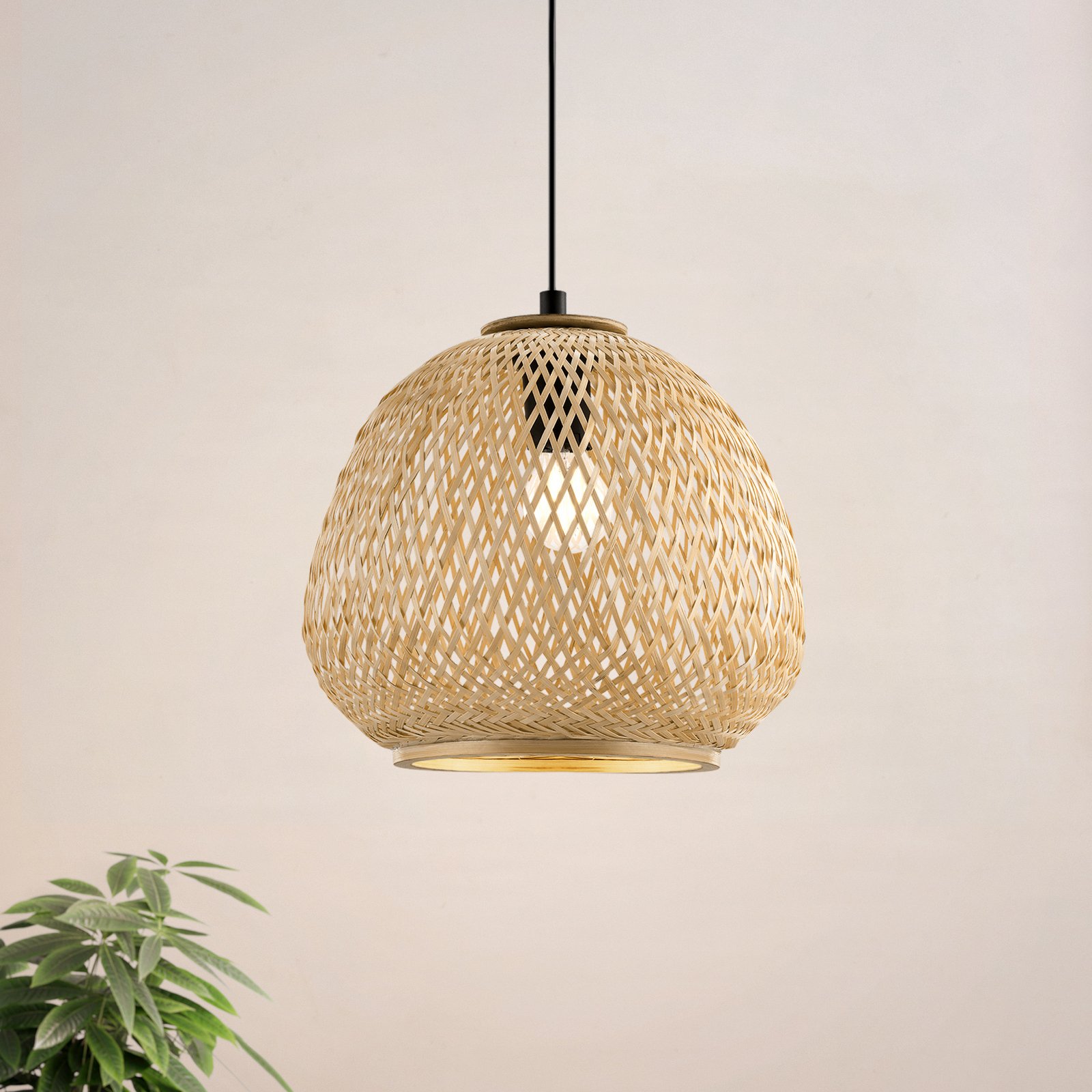 Dembleby hanging light, 1-bulb, natural