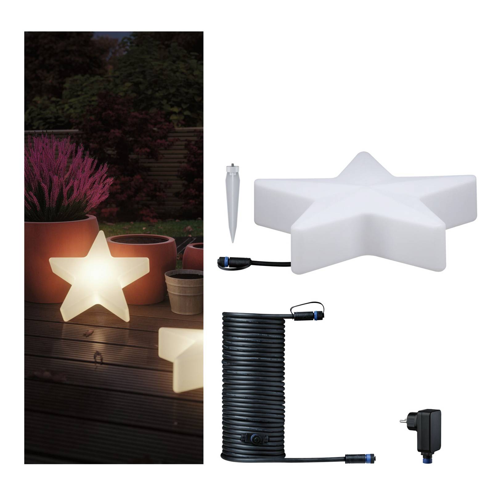 Paulmann Smart Bundle de Noël Plug & Shine Star 10m de câble