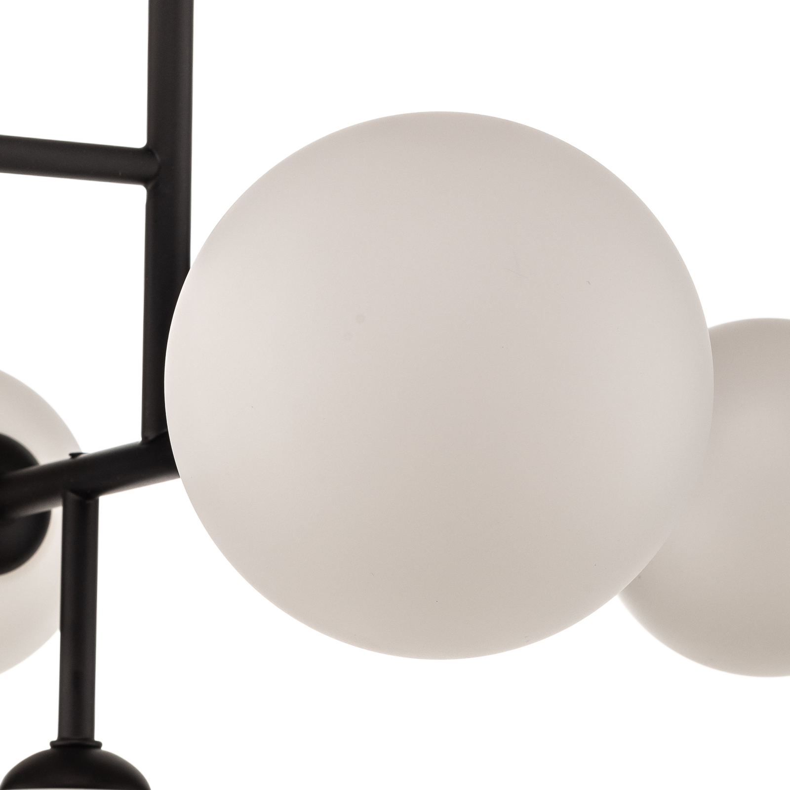 Euan ceiling light with glass globes, 5-bulb