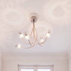 serien.lighting Poppy techo 5 luces beige/cerámica