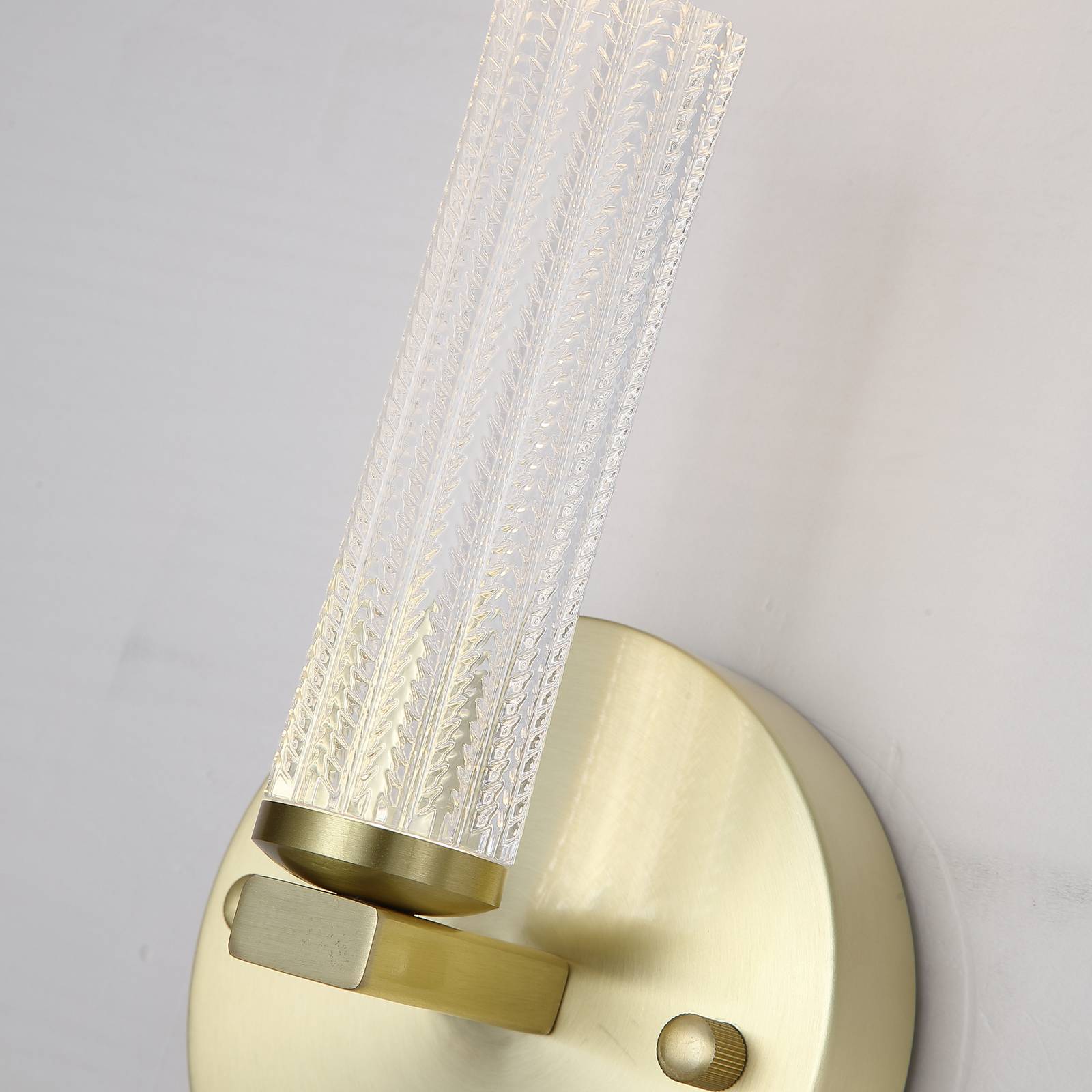 Kinkiet LED do łazienki Aberdeen, wysokość 24 cm, metal w kolorze mosiądzu