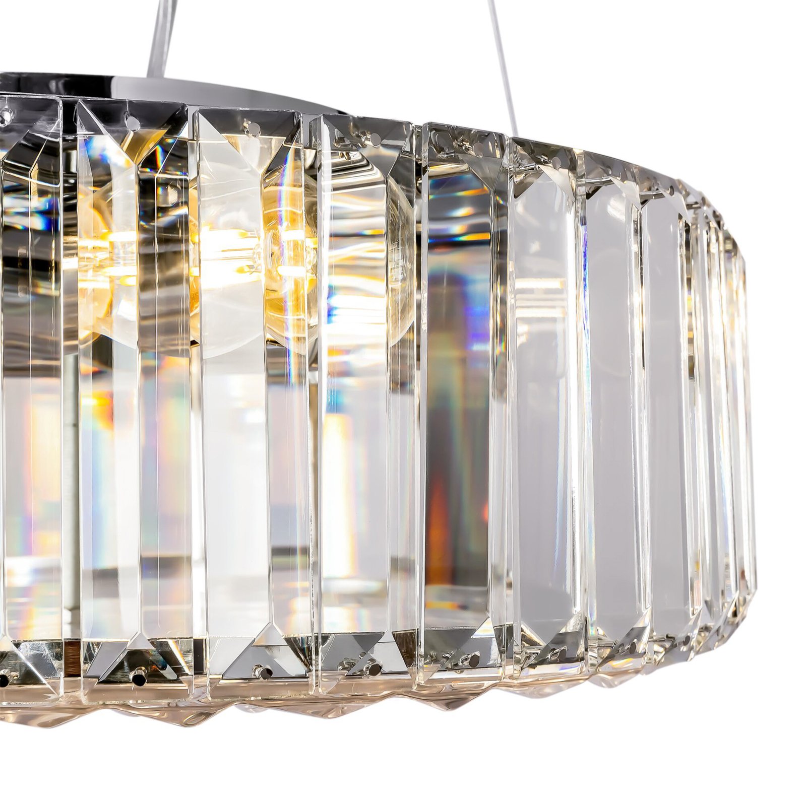 Maytoni Recinto pendant light, Ø 40 cm, crystal, 6 x E27