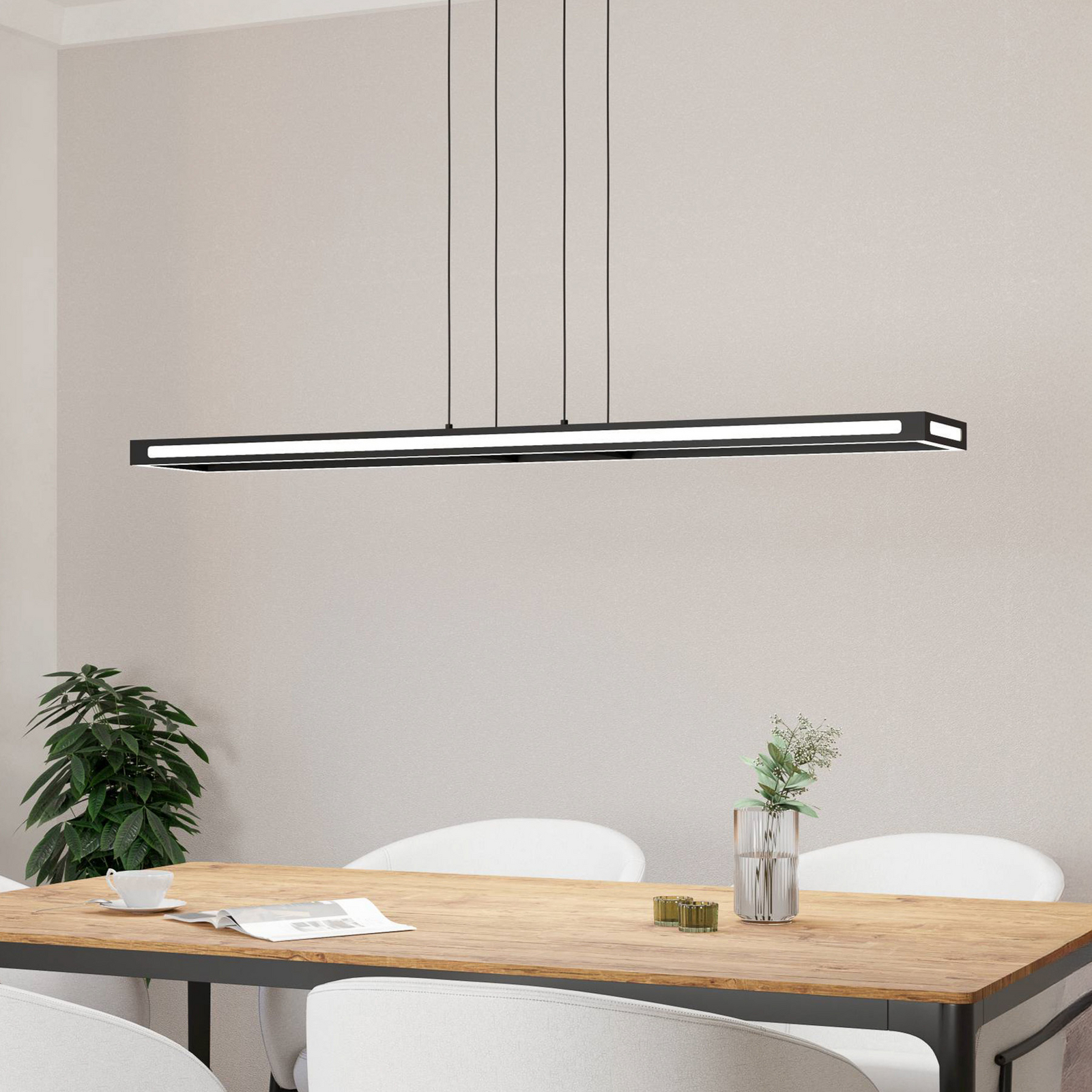 EGLO connect LED-Hängeleuchte Savilanas-Z, 116 cm, schwarz