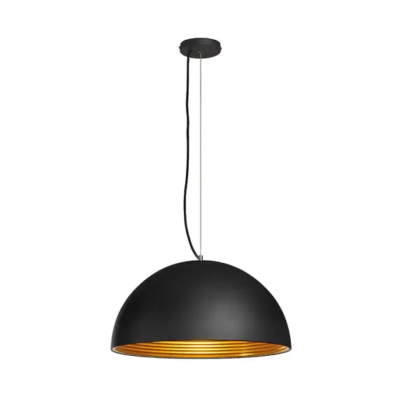 Lampenwelt SLV Forchini M PD-1 Hängeleuchte 50cm schwarz/gold