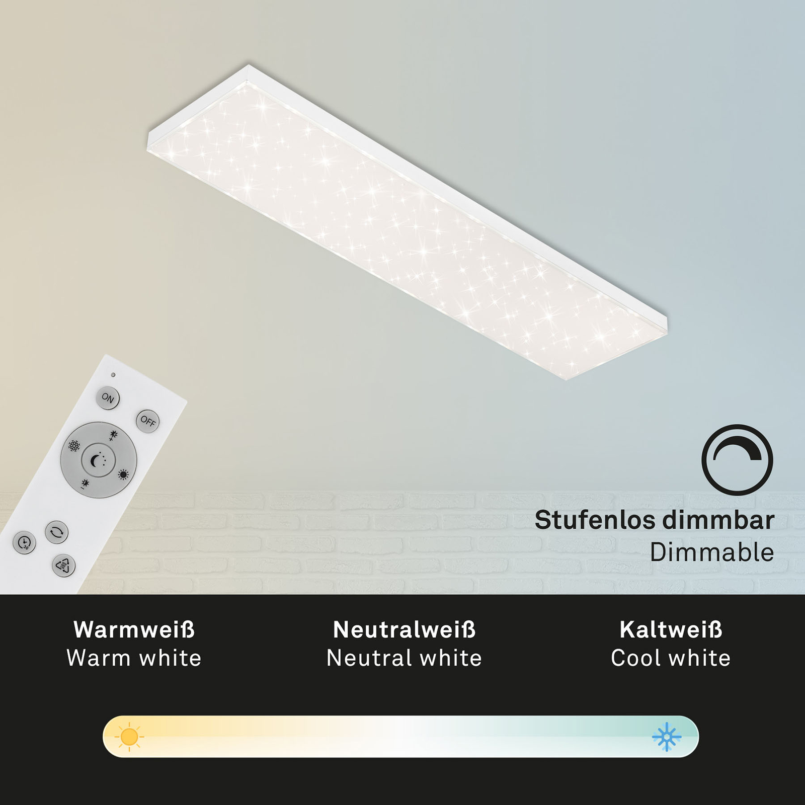 LED-Sternenhimmel Frameless CCT, rechteckig