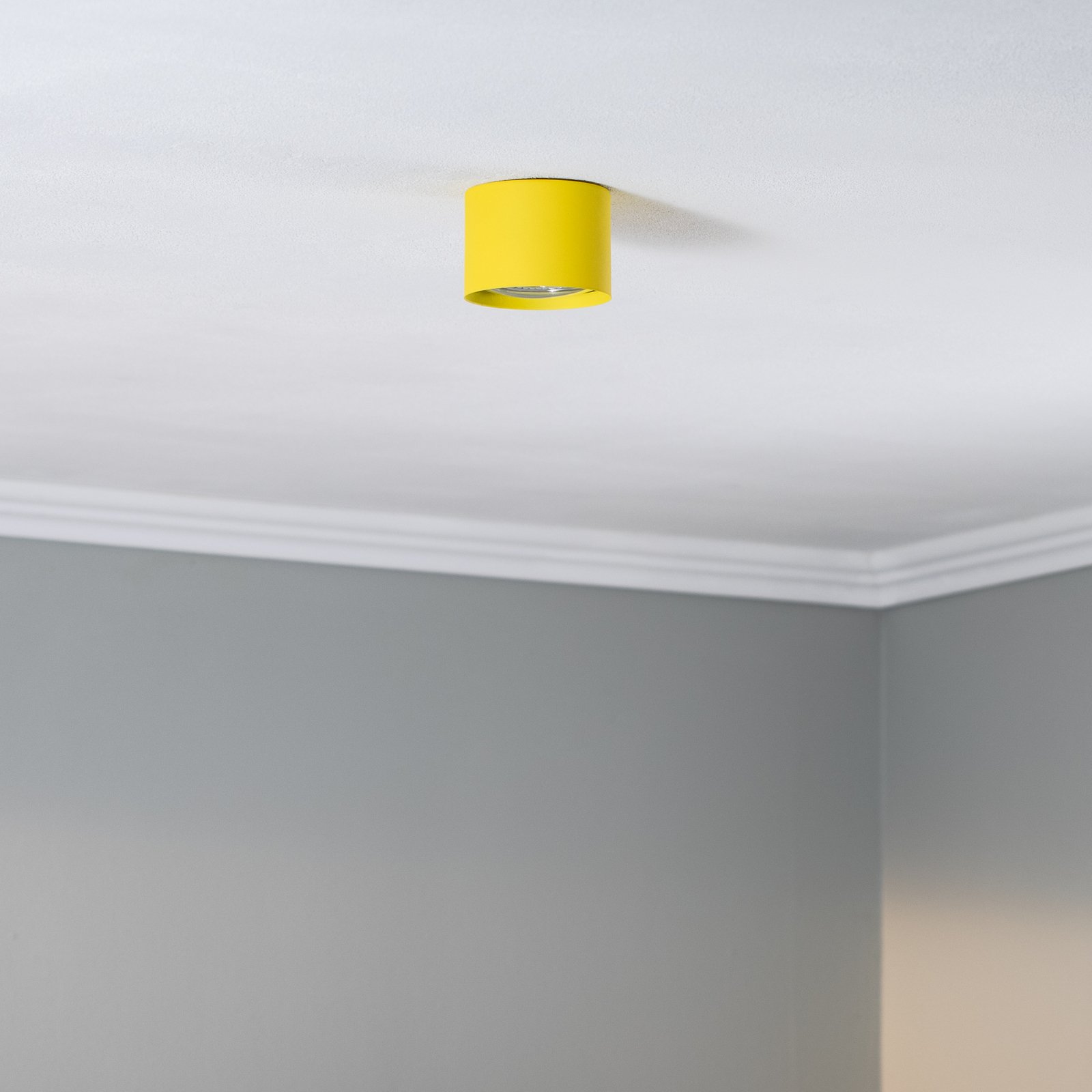 Spot pour plafond Chloe fixe, jaune