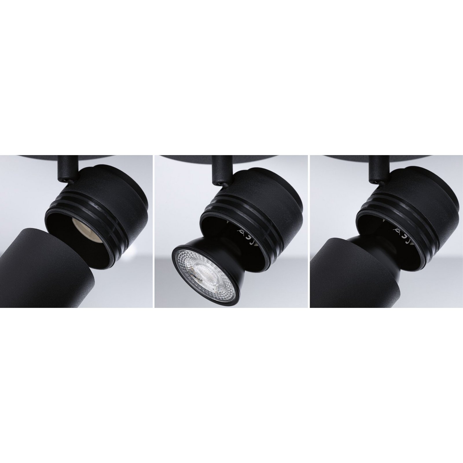 Paulmann downlight Zyli svart lengde 40 cm 2 lyskilder. IP44