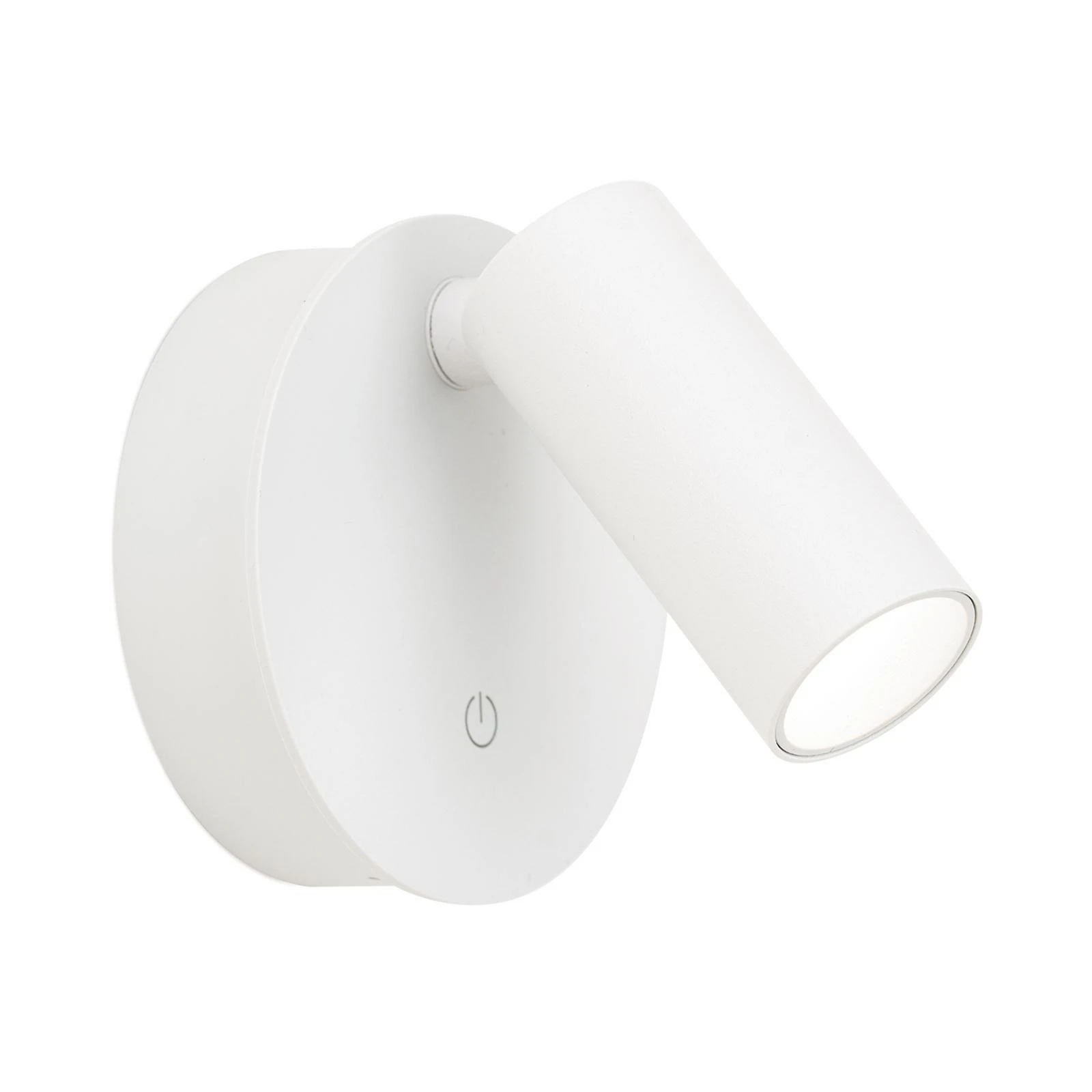 LED-batteridrevet veggstråler Luxy, hvit, aluminium, CCT, dimbar