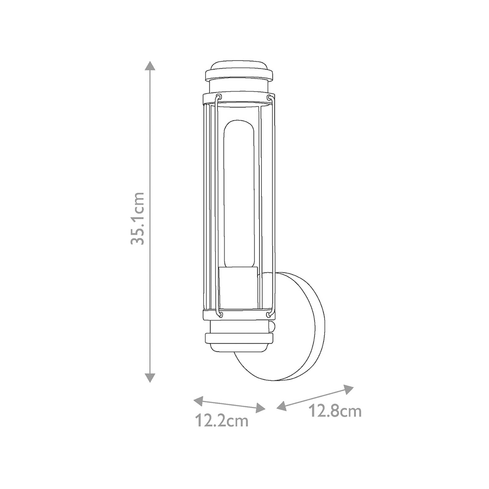 Bad-Wandleuchte Masthead, chrom, 1-flammig, Höhe 35 cm, IP44 günstig online kaufen