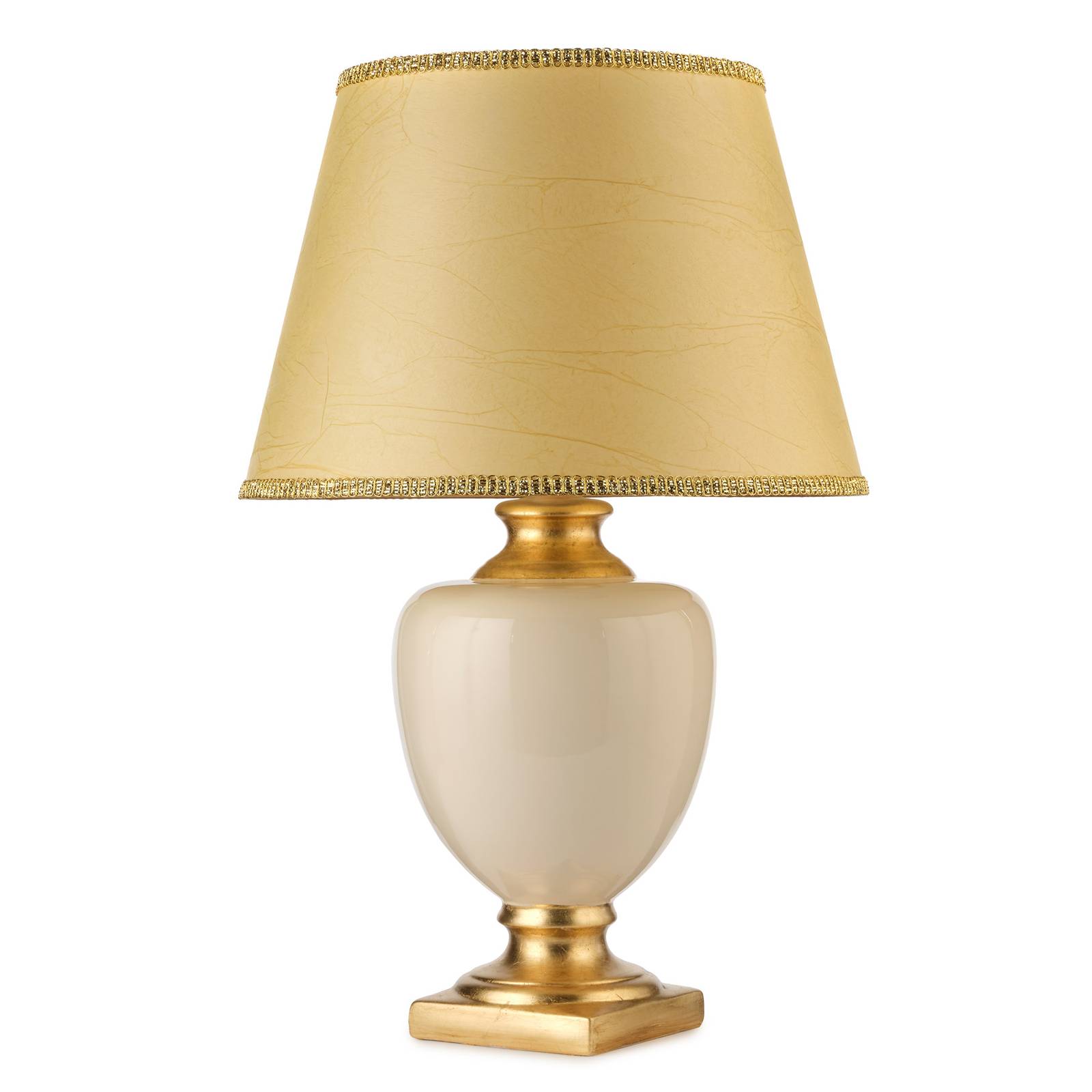 Bordslampa Mozart i elfenben/guld