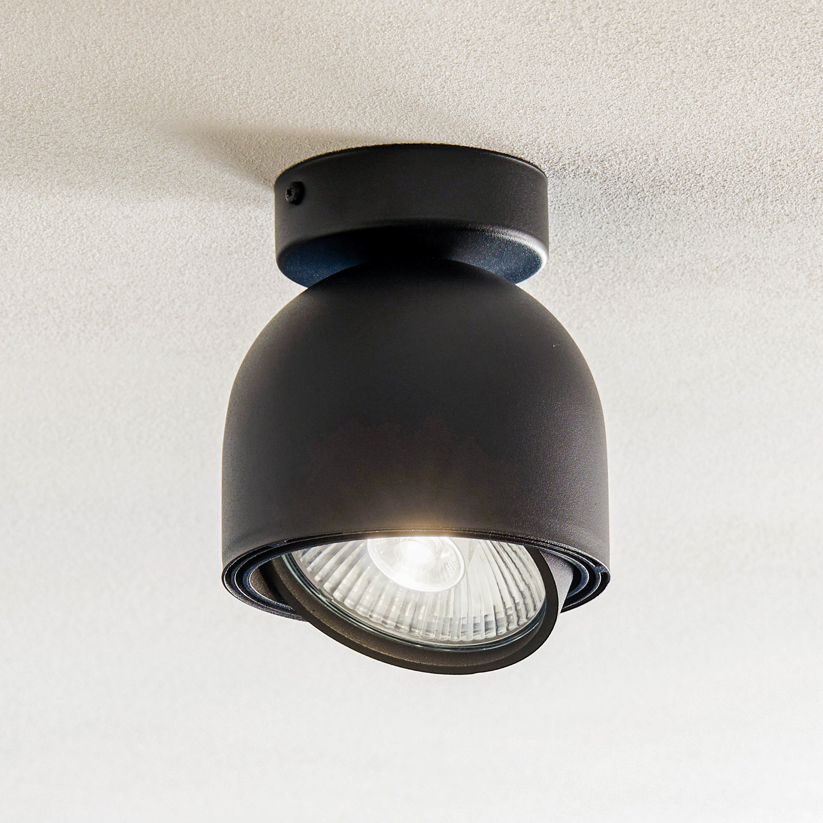 Gina ceiling spotlight, pivotable, black