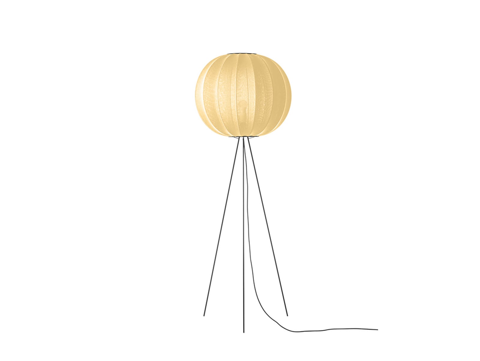 Knit-Wit 60 Round Gulvlampe Høy Sunrise - Made By Hand - Stue - Aluminium