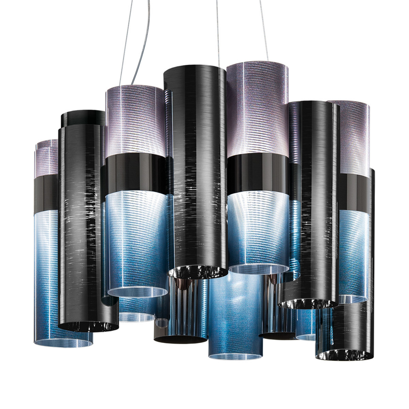 Slamp La Lollo Candeeiro de suspensão médio azul/fumo