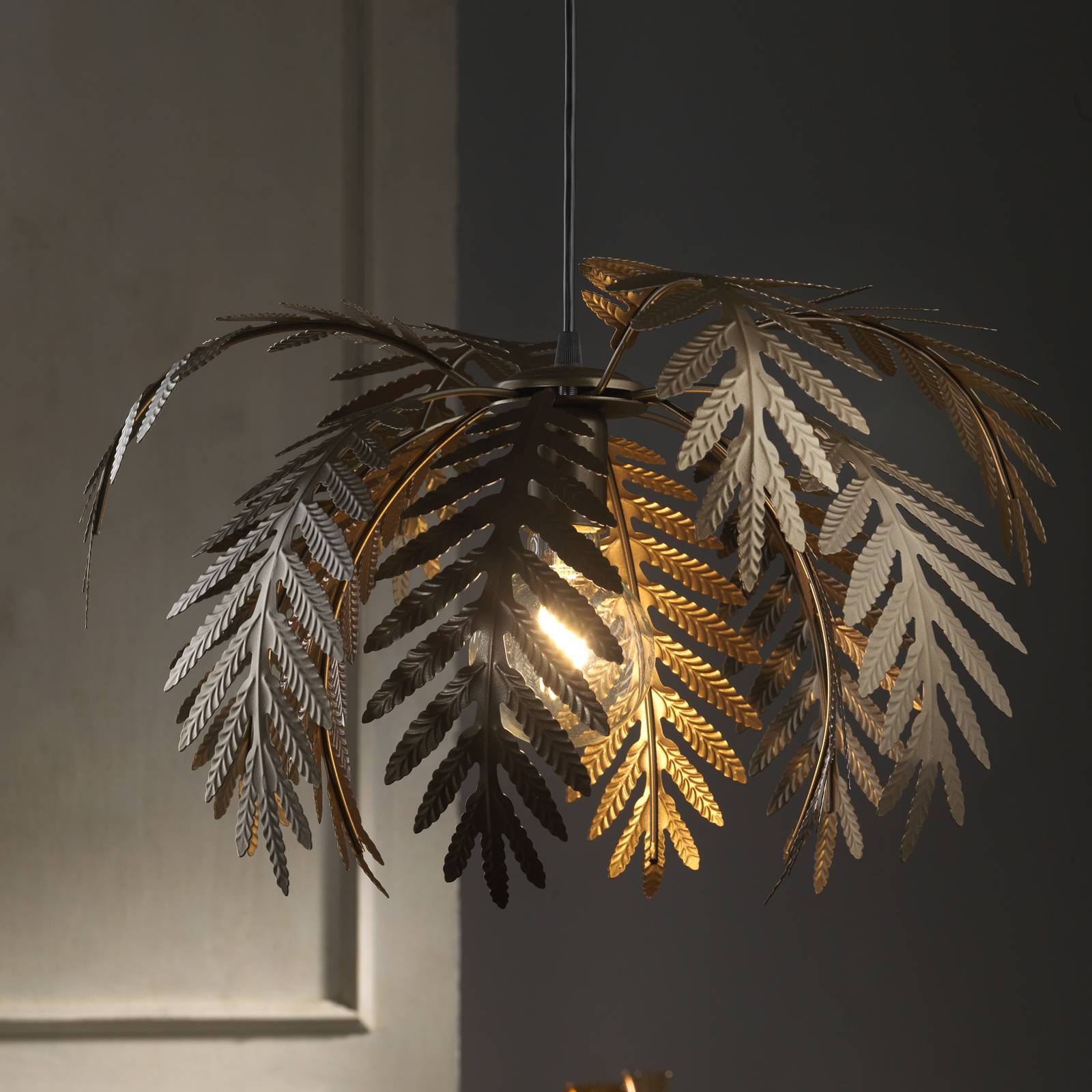 Suspension Dubai aspect feuilles, bronze