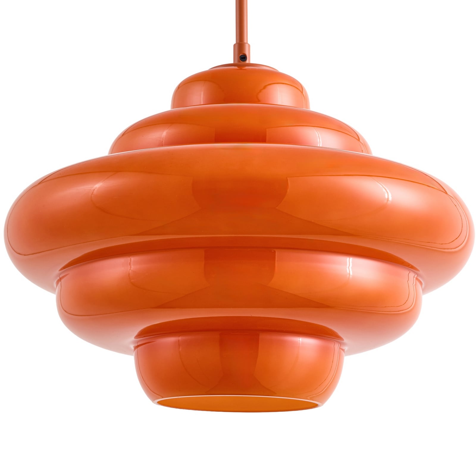 Závesné svietidlo Lucande Leilani, Ø 35 cm, oranžové, sklo, E27 Závesné svietidlo Lucande Leilani, Ø 35 cm, oranžové, sklo, E27