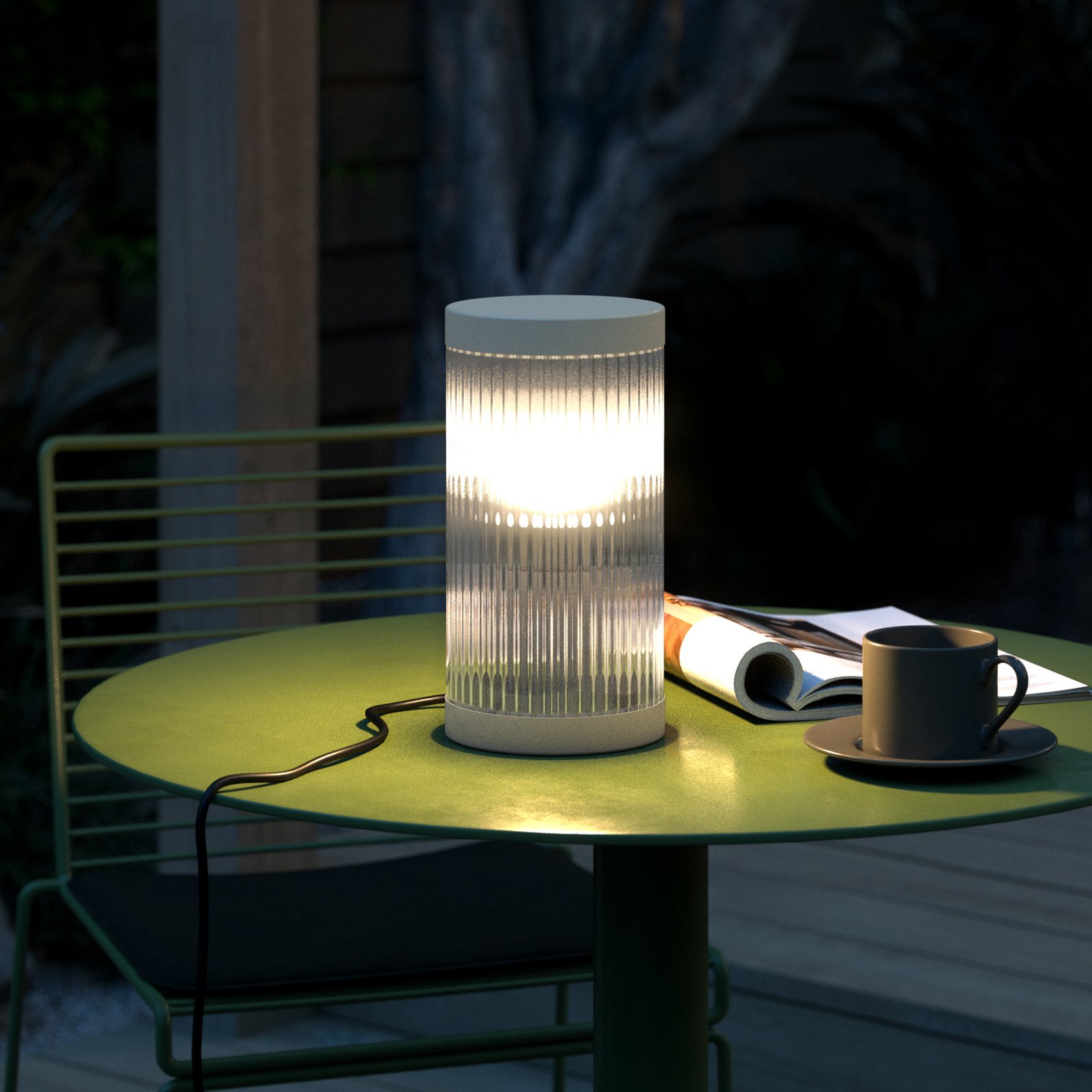 Coupar table lamp for outdoor use, sand