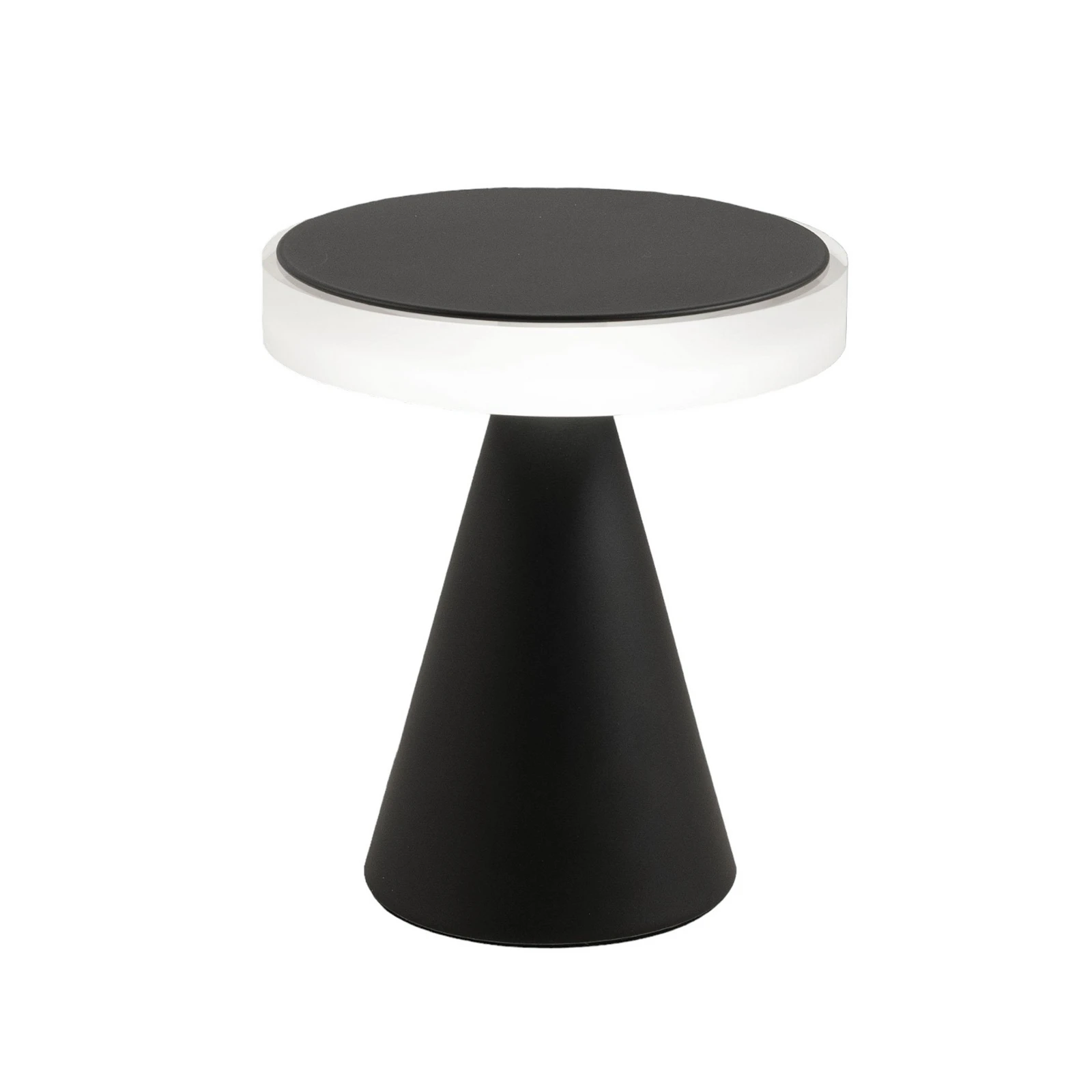 Lampada da tavolo LED Neutra, altezza 27 cm, nero, touch dimmer
