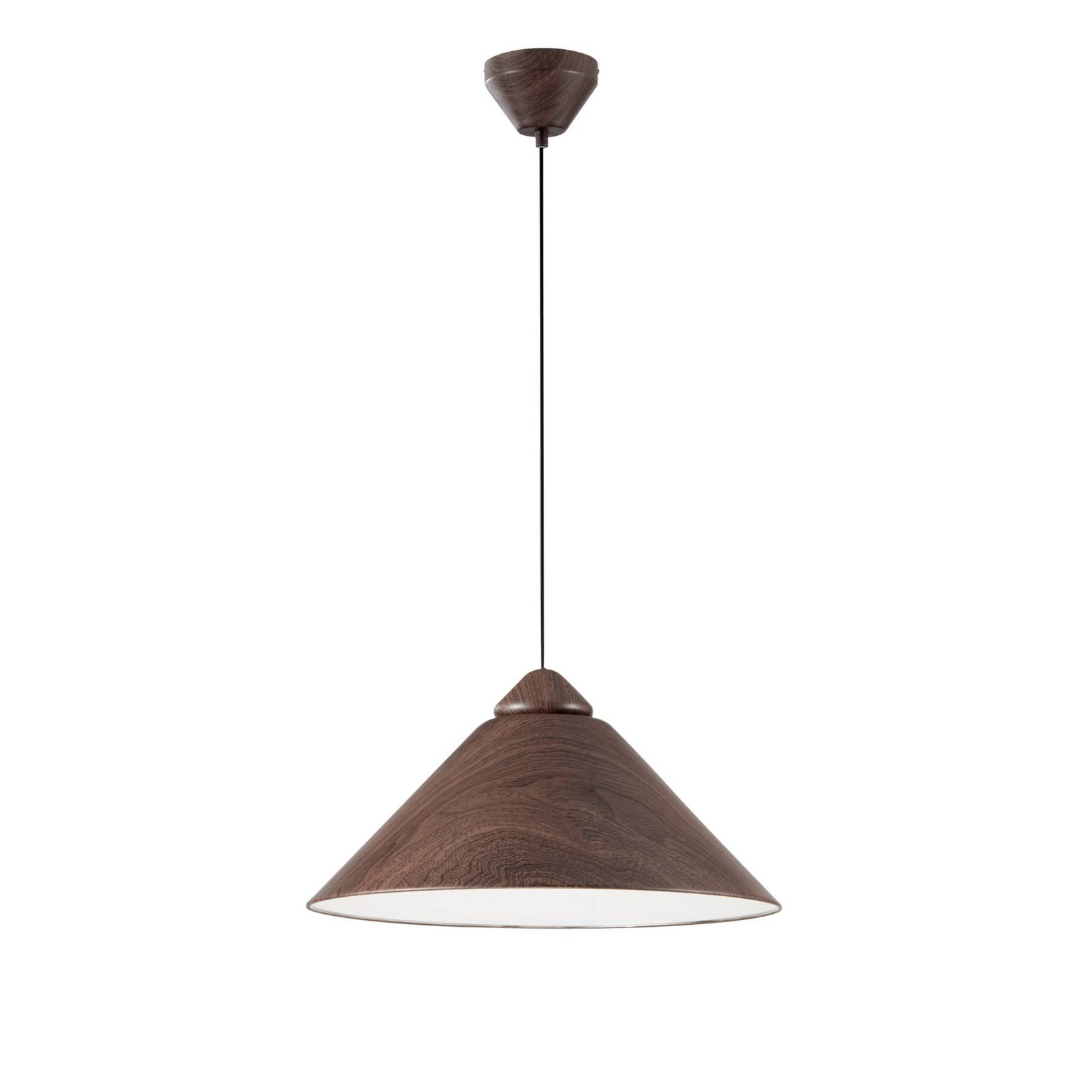 Hängelampe Big Bang kastanienbraun/weiß, Ø 49 cm, Metall