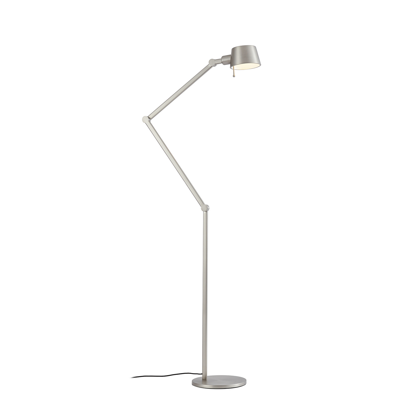 Lucande Silka podna lampa, 216 cm, satenski nikal, podesiva Lucande Silka podna lampa, 216 cm, satenski nikal, podesiva