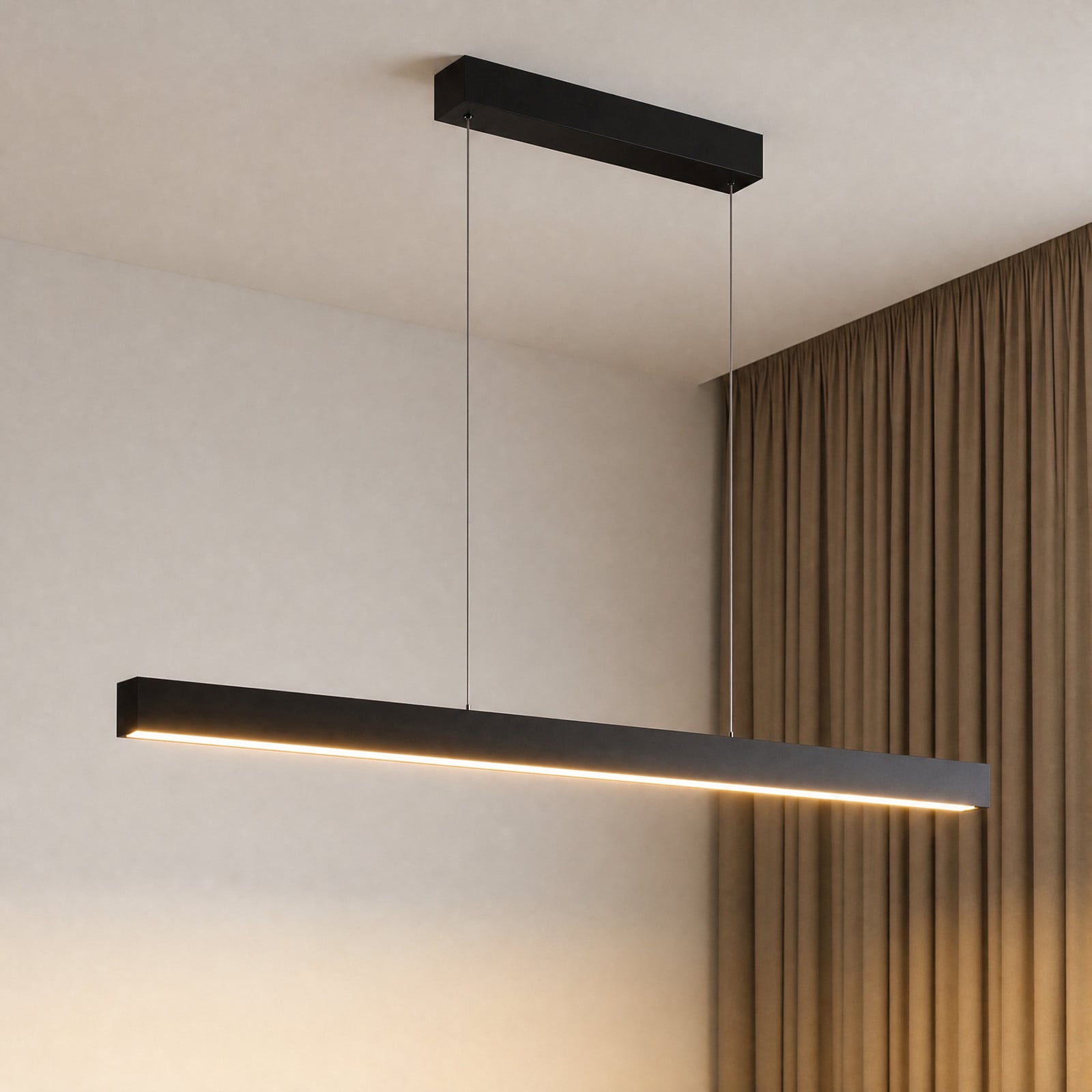 Suspension LED Mylosh, , noire, CCT, à intensité variable - Lucande