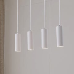 Lindby lampada a sospensione Joffrey, 76 cm, bianca, a 4 luci, GU10