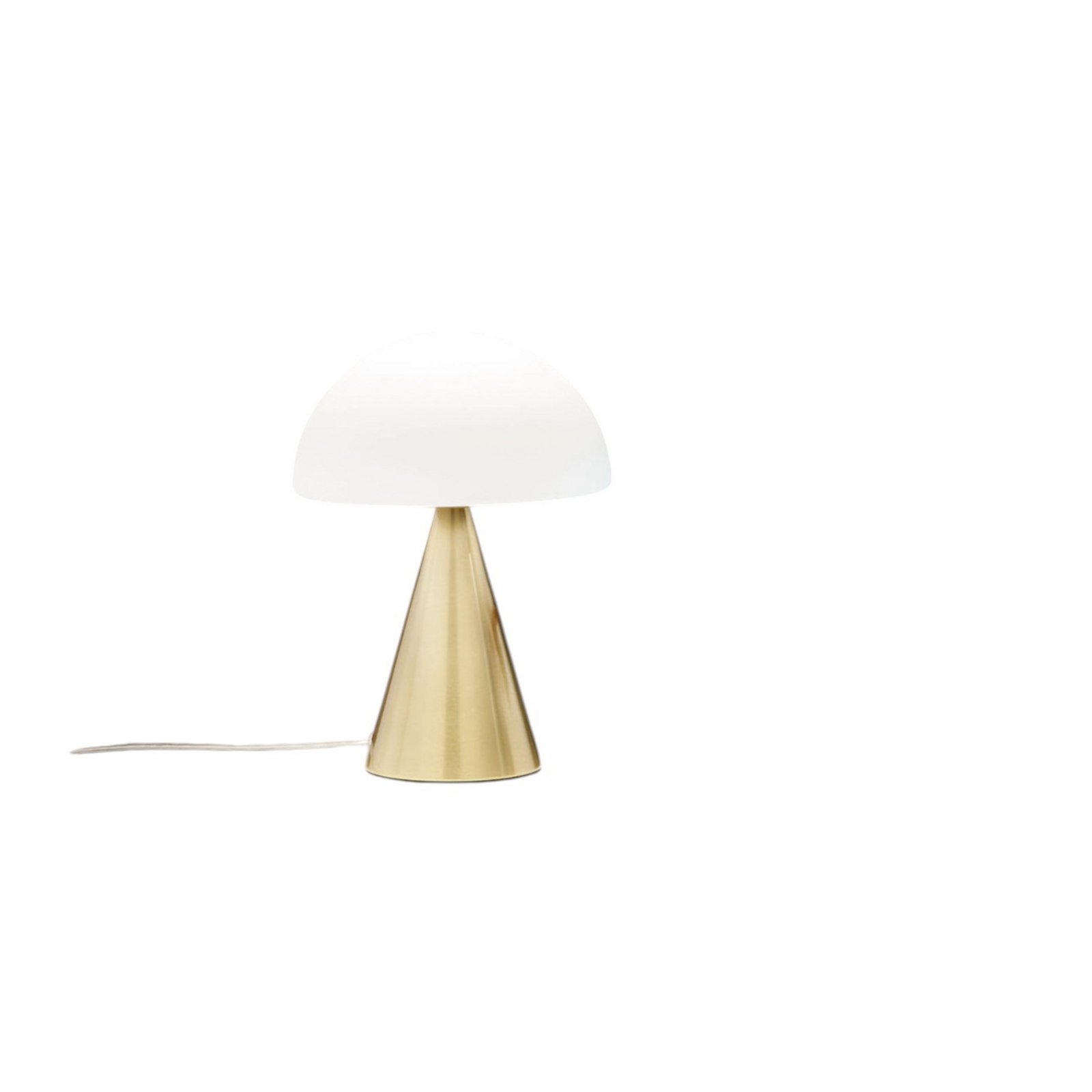 LED table lamp Blip, brass/white, glass, CCT, touch dimmer