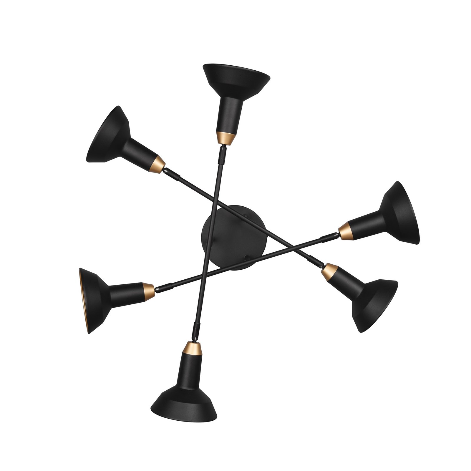 Plafonnier Roxie, orientable, à six lampes