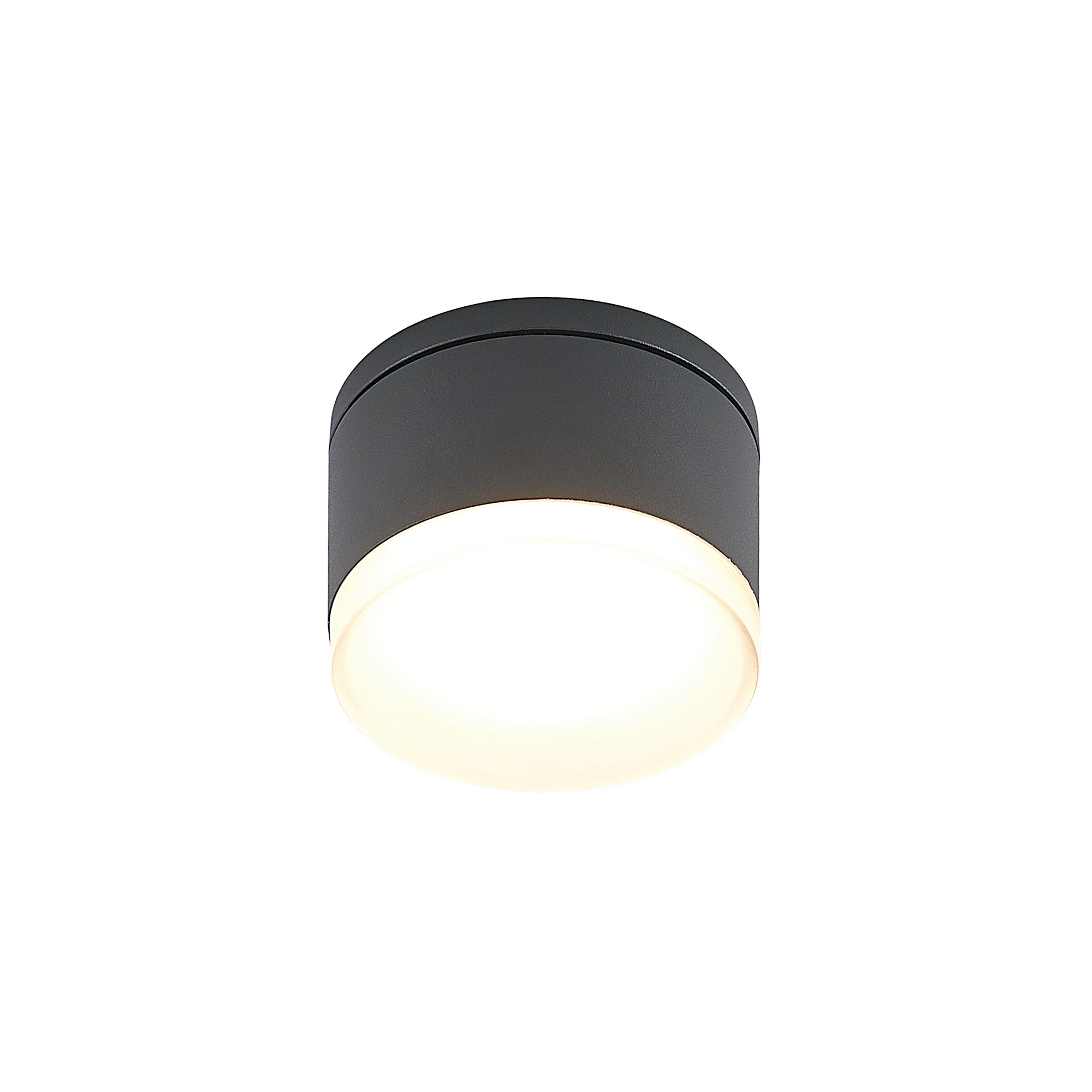 Mathea Round LED-Außen-Deckenleuchte, dunkelgrau - Lindby