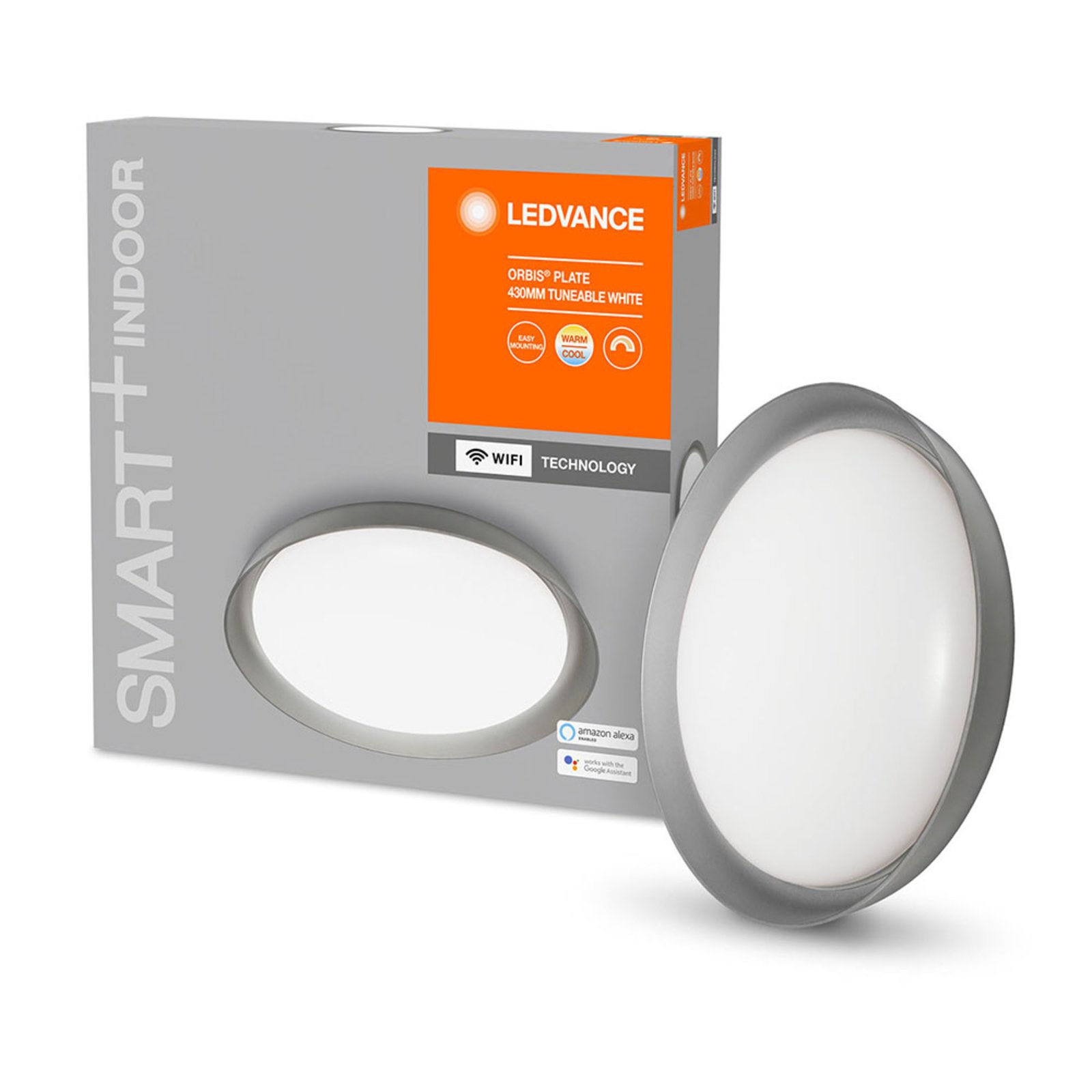 LEDVANCE SMART+ WiFi Orbis Plate CCT 43 cm grey