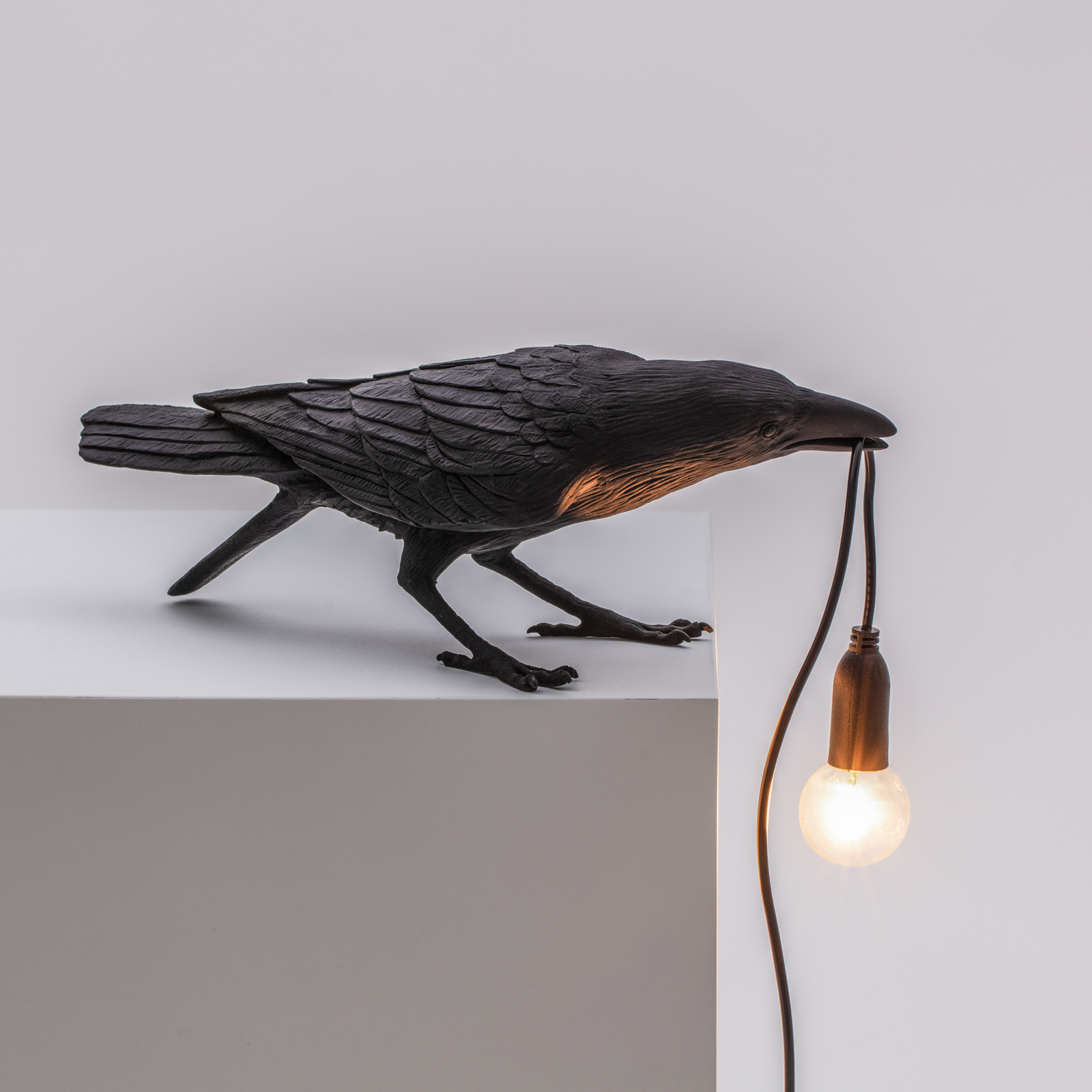 Lampa stołowa LED Bird Lamp, grać, czarna