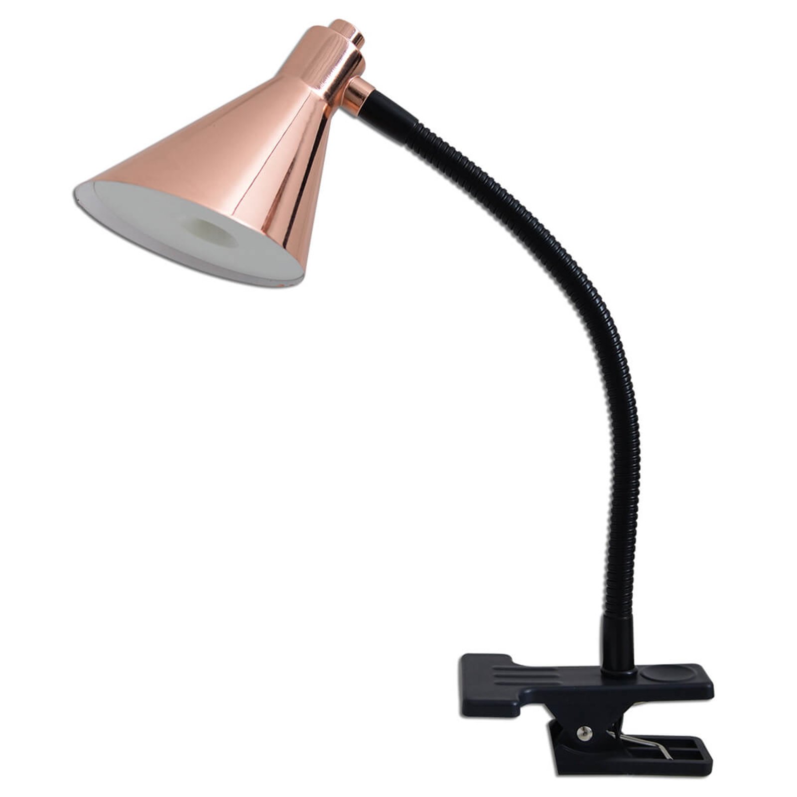Copper-coloured LED clip light Janita