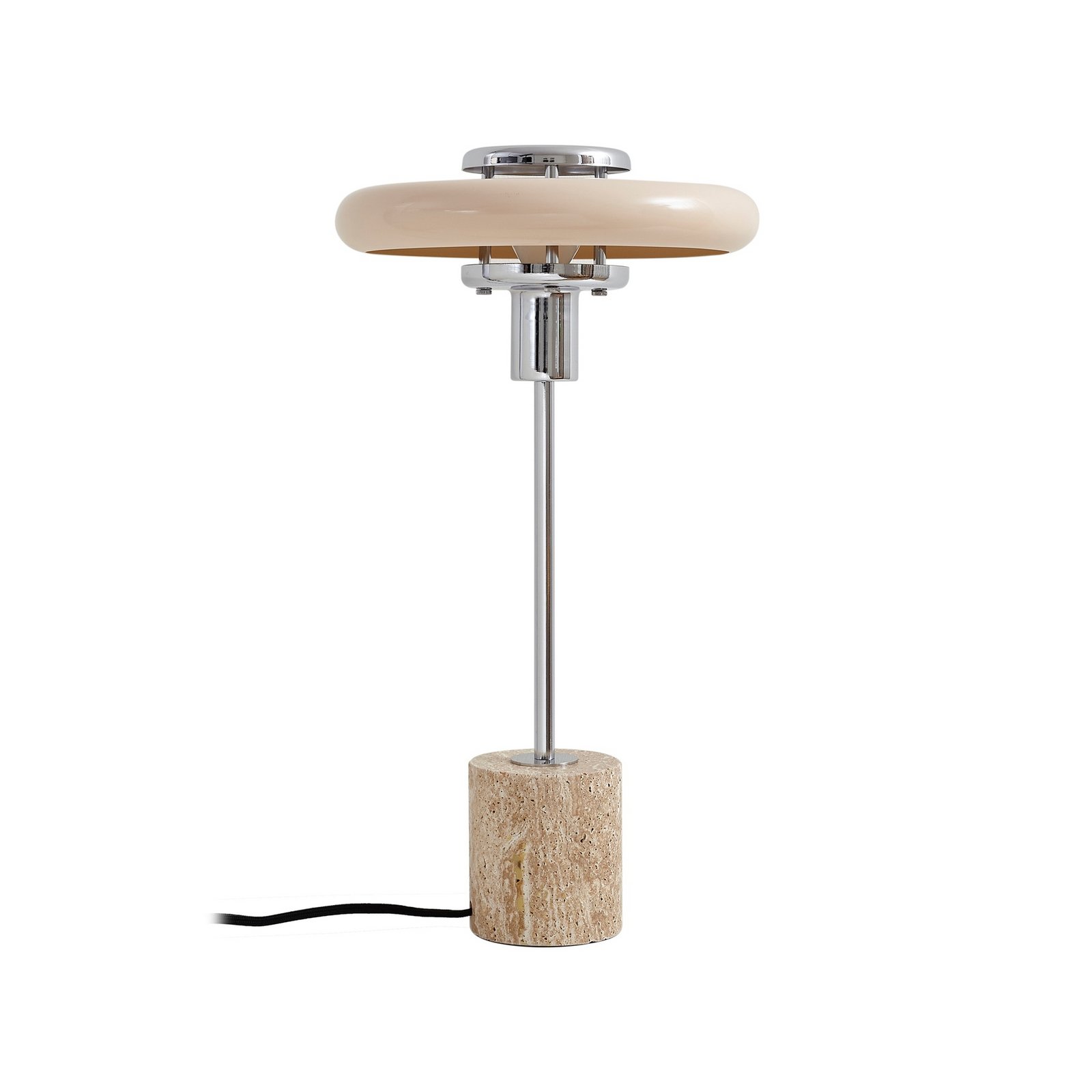 Branford bordlampe beige travertin 46 cm - Lindby