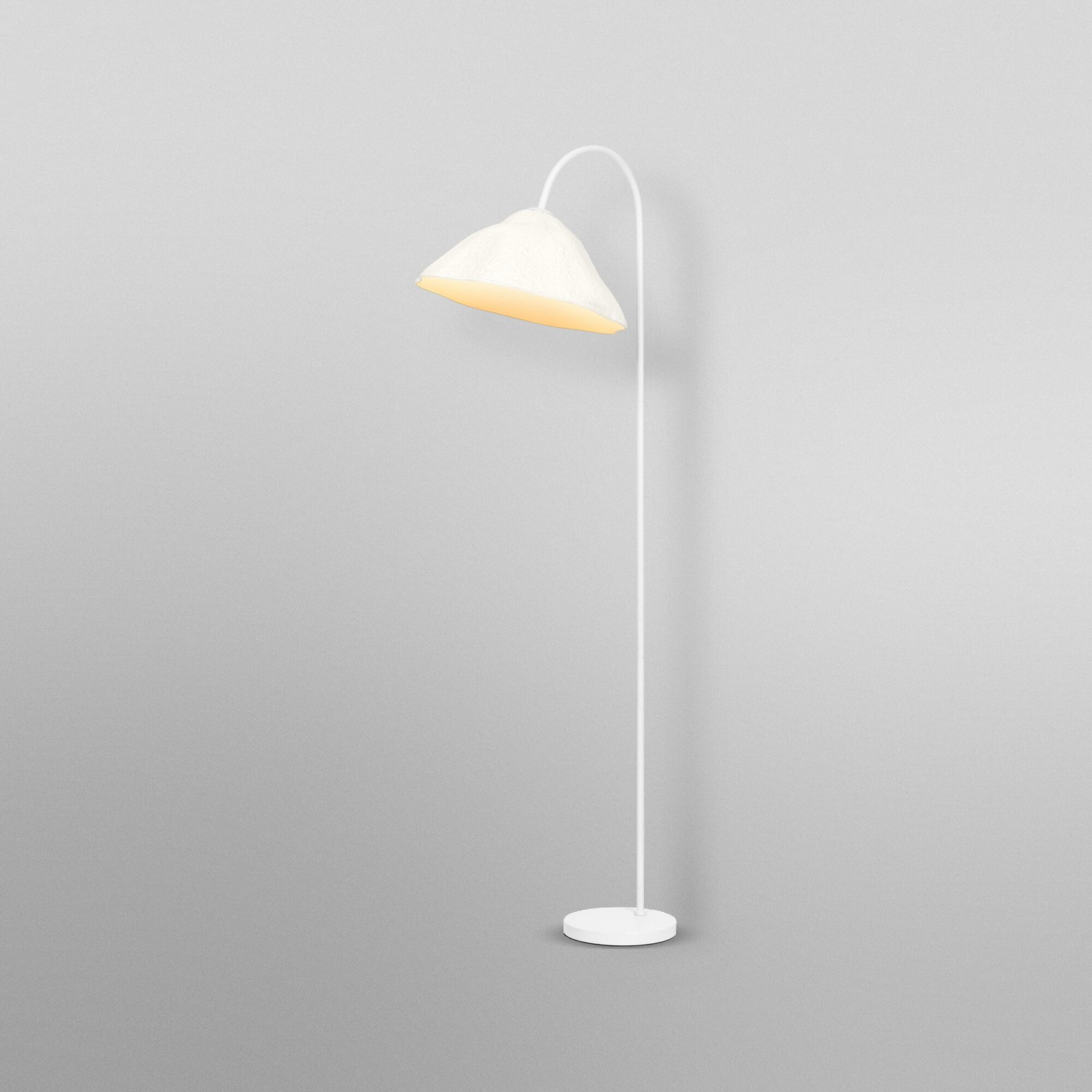 Stojacia lampa OSRAM Decor Lotus Leaf, 1-pl., biela, papier, E27