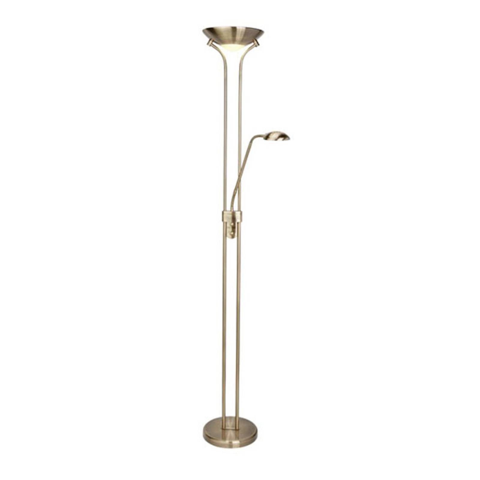 Lampadaire ind. LED Mother & Child, laiton ancien
