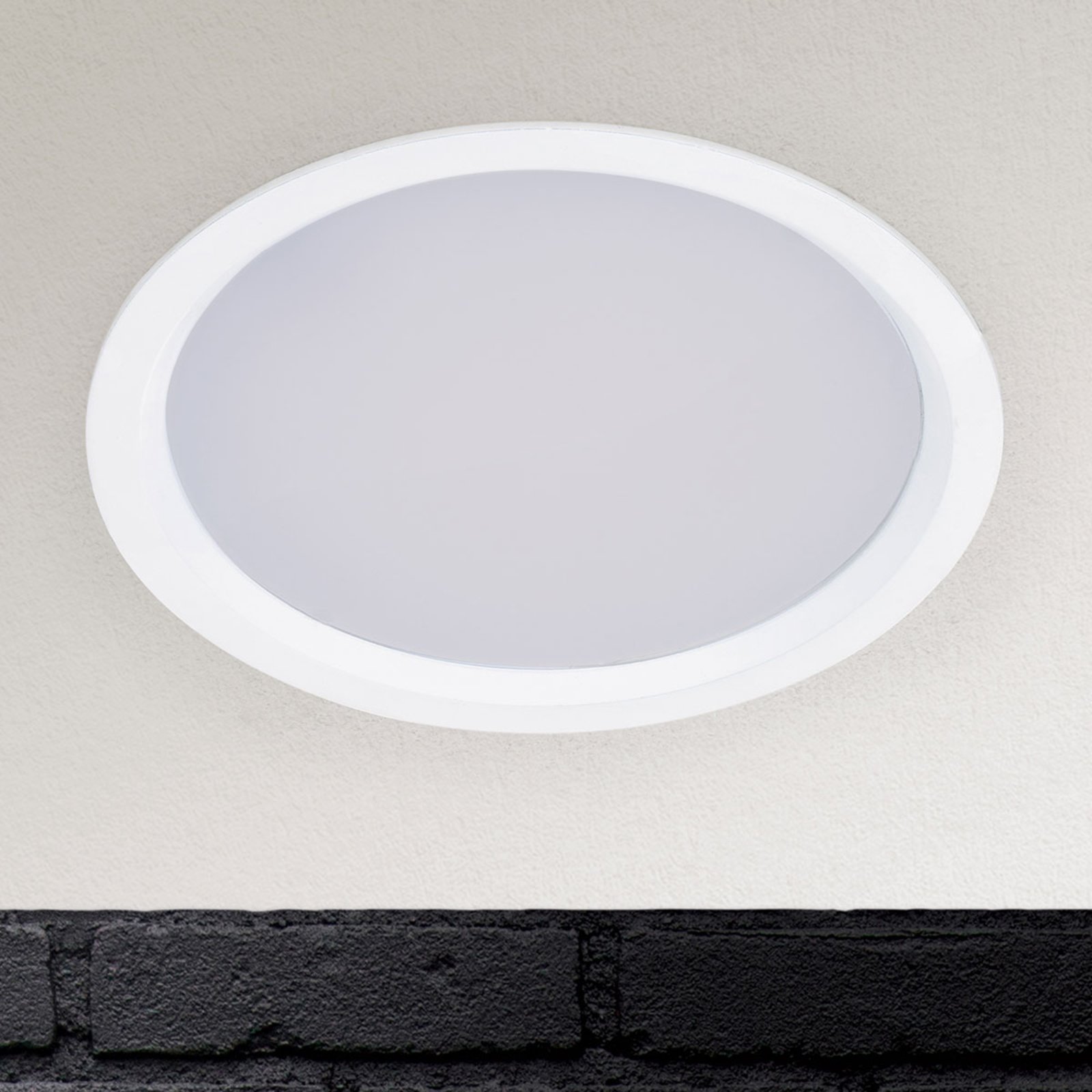 Lampe encastrée LED Spock dimmable Ø 17 cm blanc