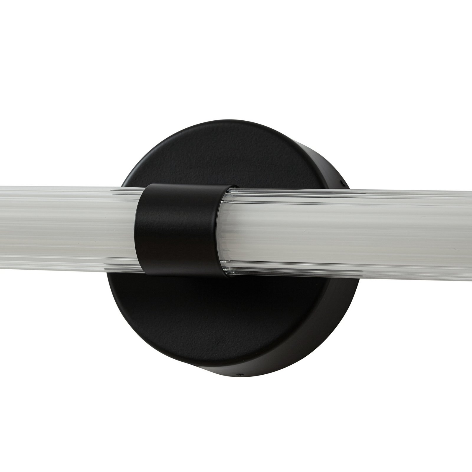 Lucande Melisa LED wall light, black, 90 cm, CCT, IP44