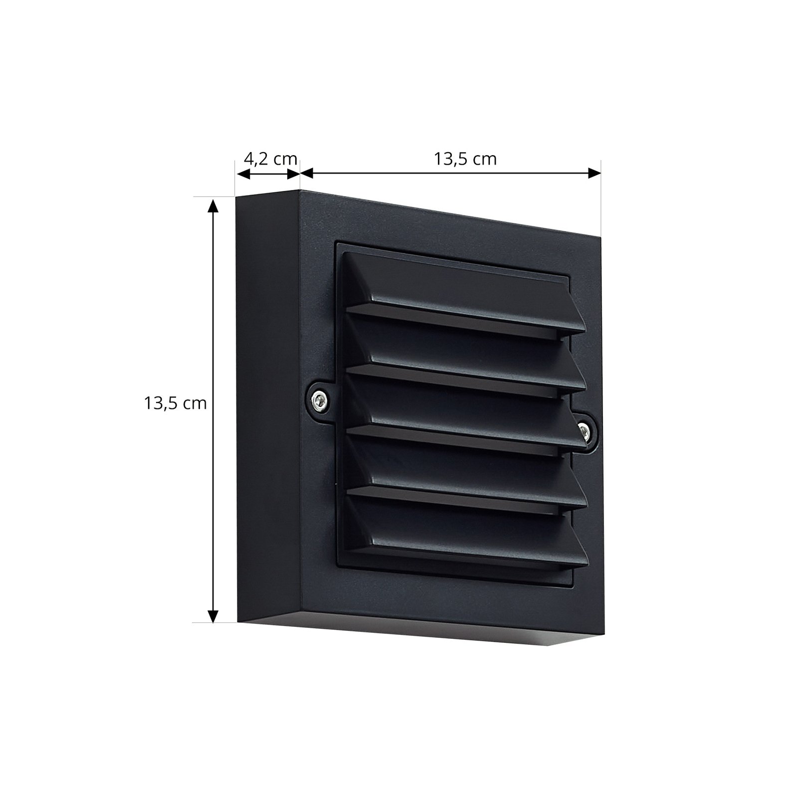 Lindby LED-Außenwandleuchte Muro, schwarz, PC, 2er-Set