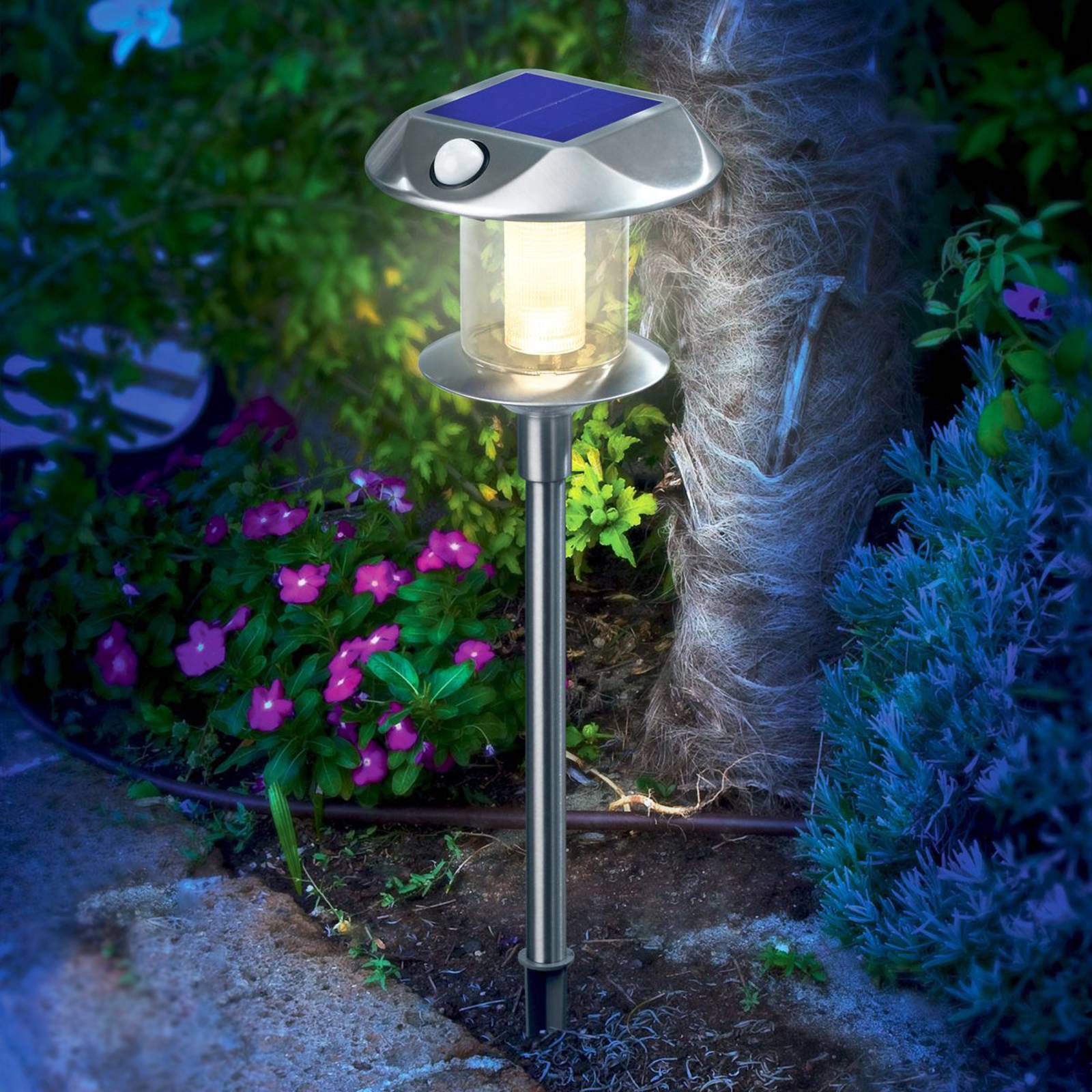 HI Solarlampe LED,Gartenlampe Stableuchte Solar 4,5cm 