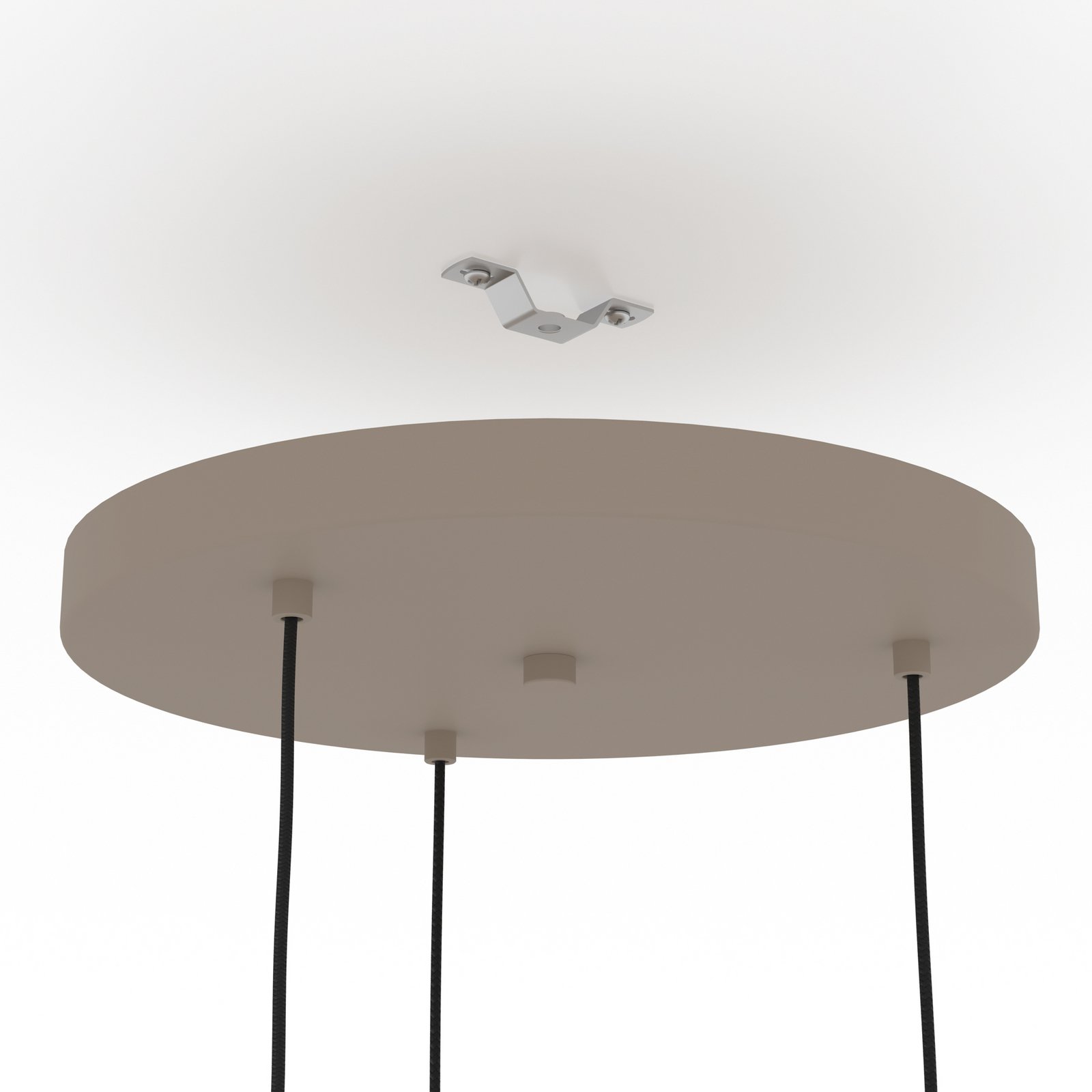 Romazzina rippvalgusti, Ø 46 cm, liivavärvi, 3-valgusti, teras