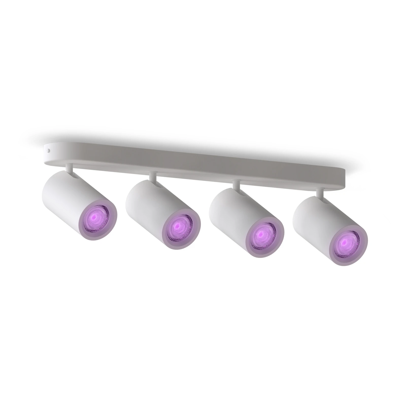 Calex Smart griestu spots, balts, garums 49 cm, 4 spuldzes, GU10-LED RGBW