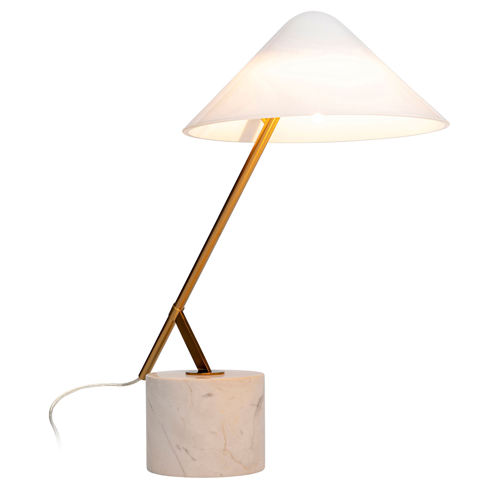 Kare KARE Soul Marble table lamp, pivotable, for Living / Dining Room, marble, coated steel, glass, G9, 40 W, energy efficiency: A++, W: 31 cm, H: 54 cm