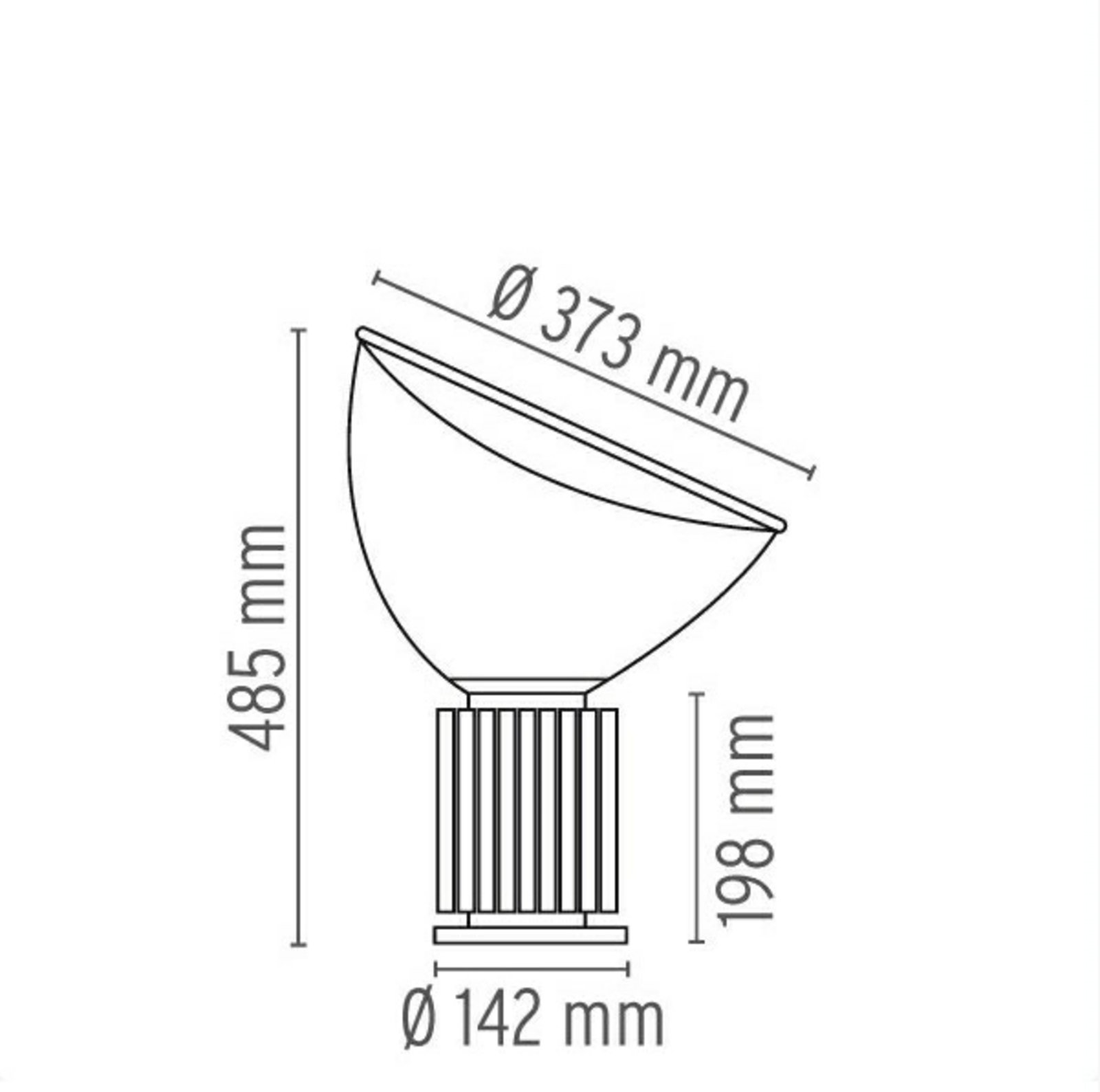 Taccia LED Lámpara de Sobremesa Small Silver - Flos