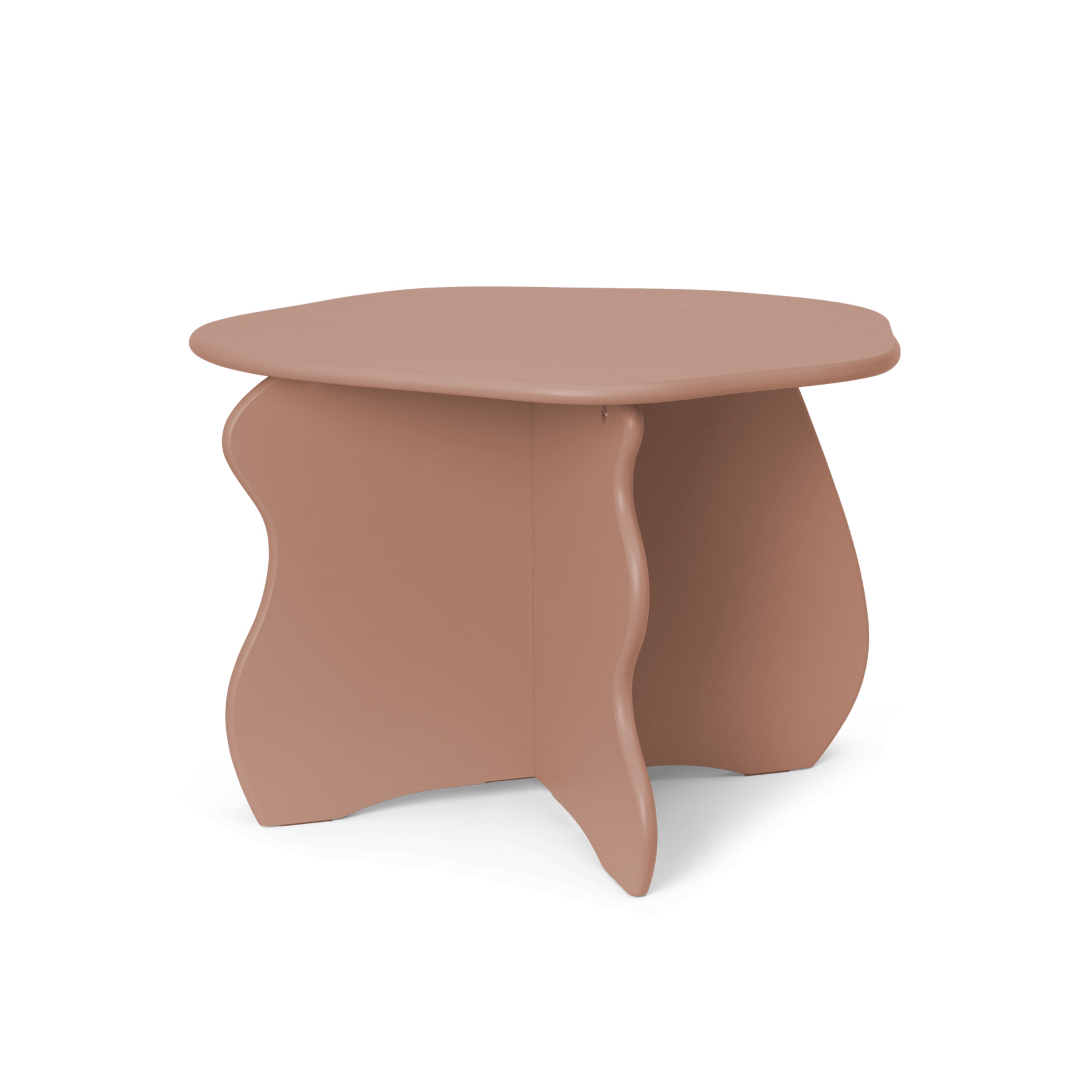Slope-pöytä, lakattu MDF, vaaleanpunainen, korkeus 48 cm - ferm LIVING