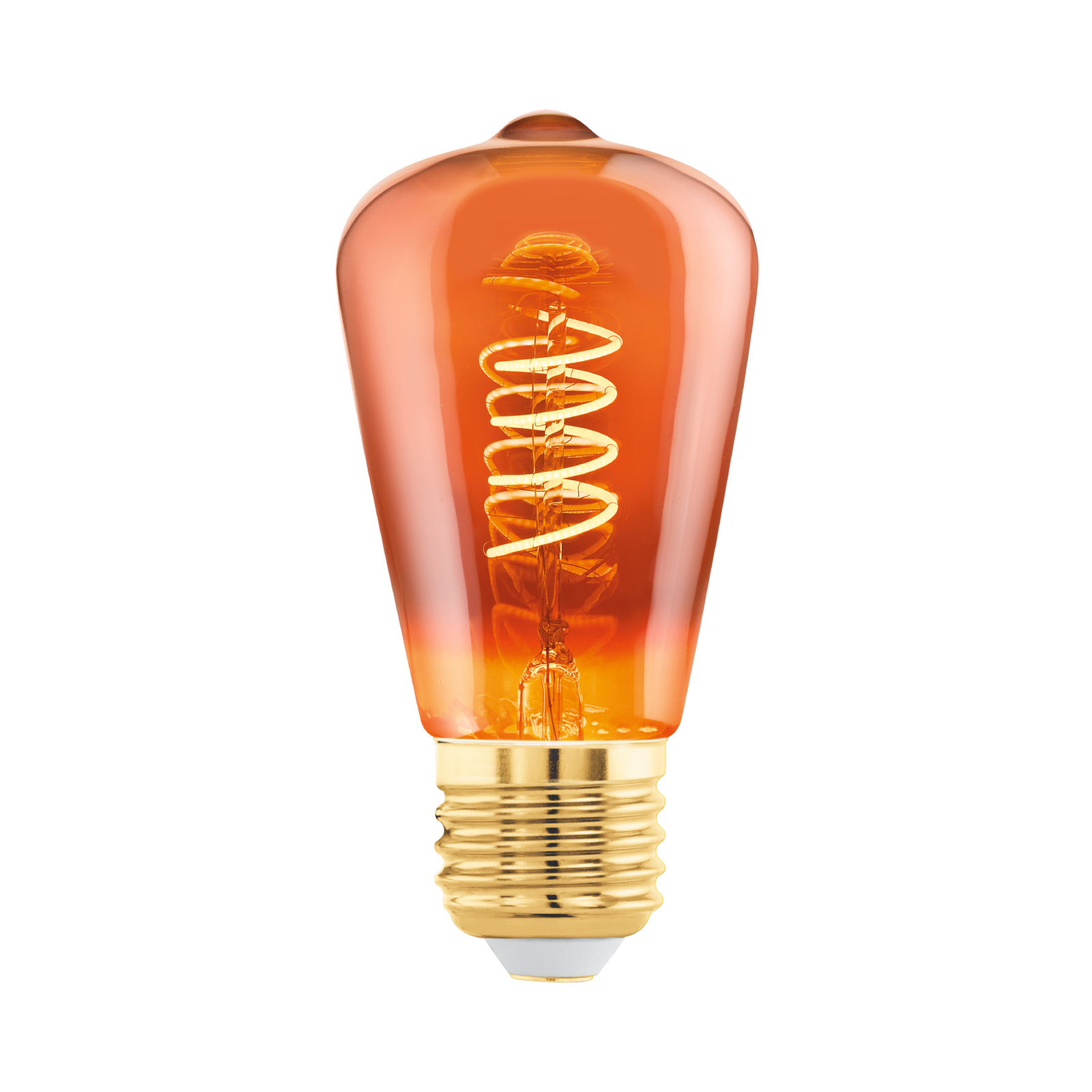 LED lamp E27 4W ST48 2.000K filament koper dimbaar
