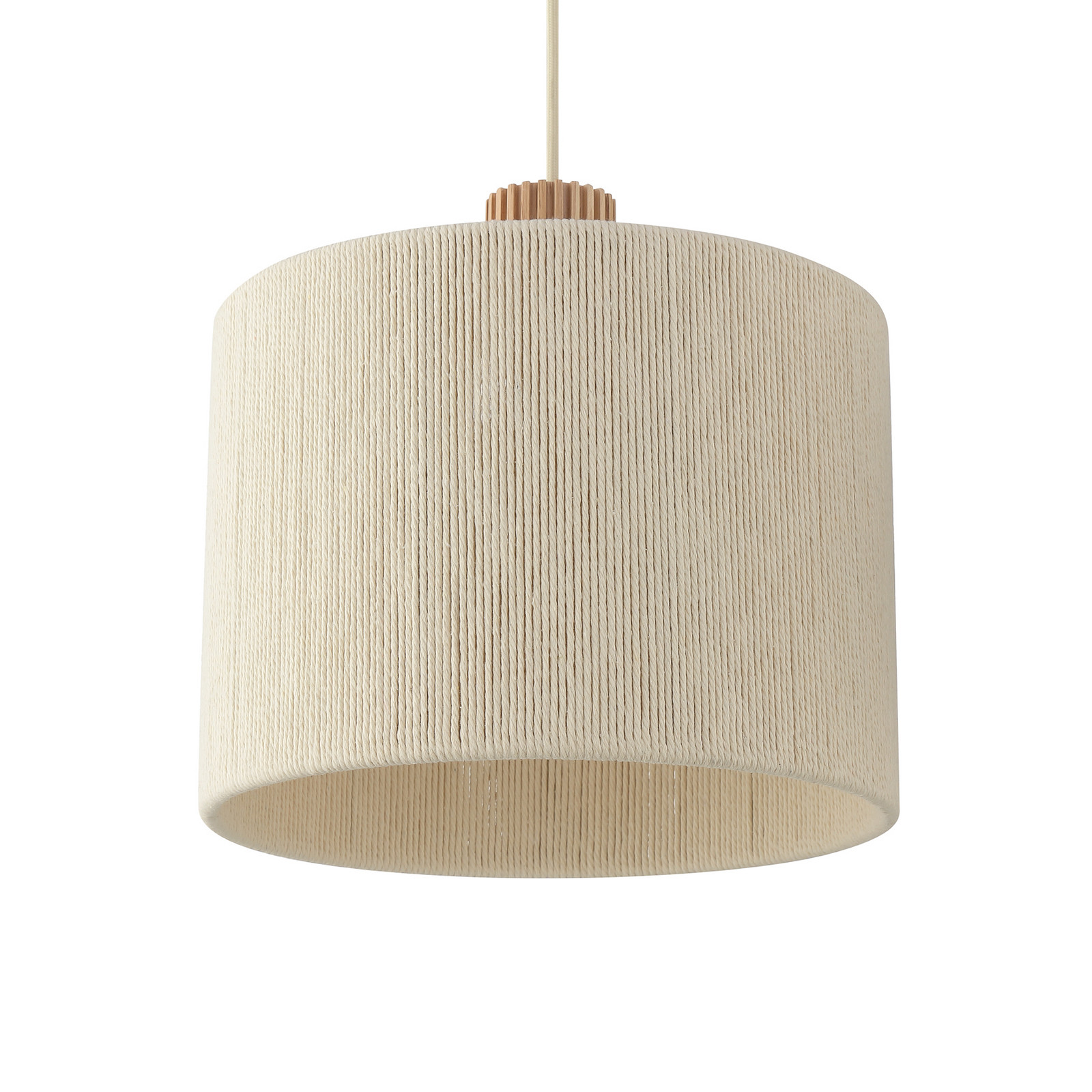 Brilliant Visoka svetilka Arlo, bež, tekstil, dolžina 120 cm, s tremi žarnicami - Dnevna soba / jedilnica - Sodobni - bež, v barvi lesa - Tkanine / tekstil